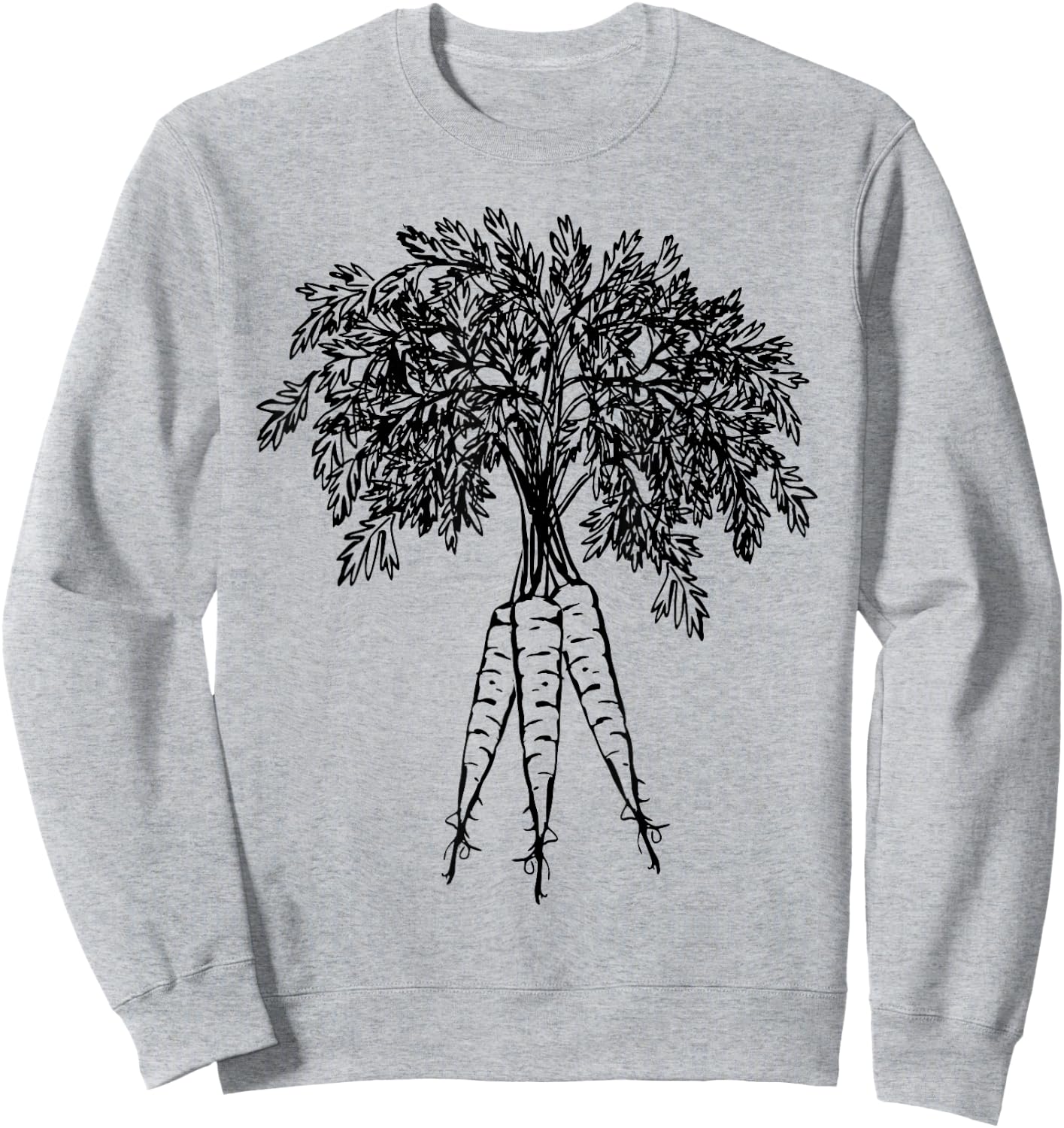 Carrots Vegetables Graphic Sweatshirt - Sweatshirt | Ash