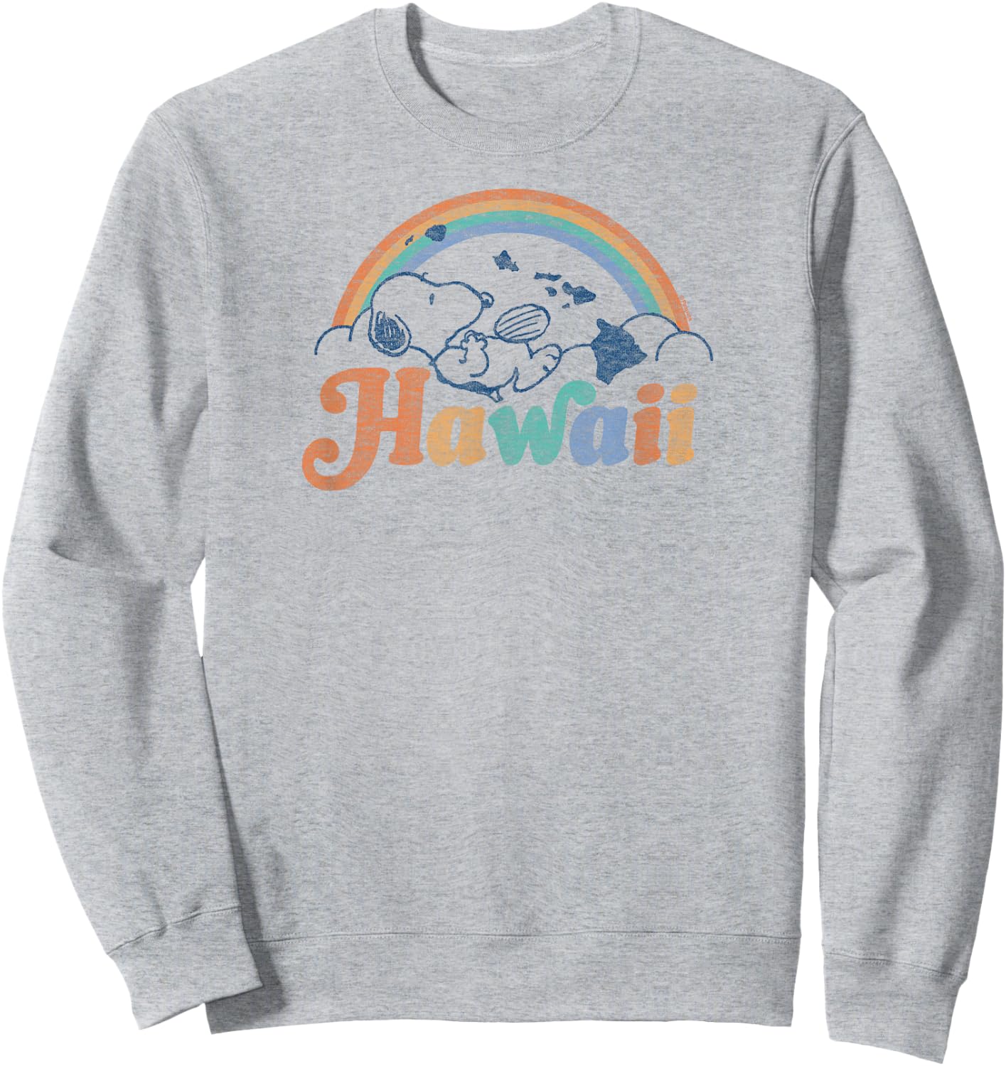 Peanuts - Snoopy Hawaii USA Rainbow Sweatshirt - Sweatshirt | Ash