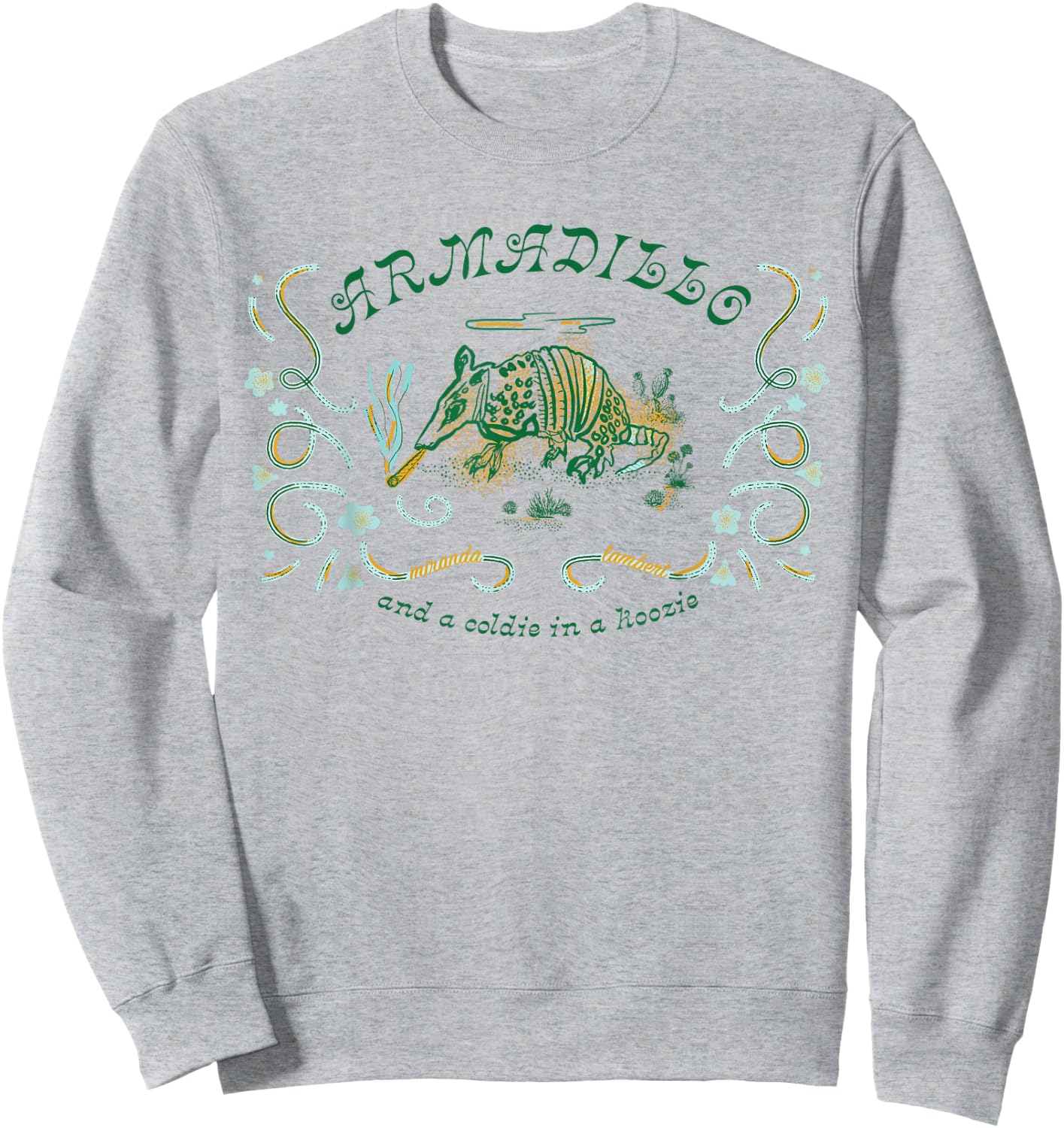 Miranda Lambert Armadillo Postcards from Texas Sweatshirt - Sweatshirt | Ash
