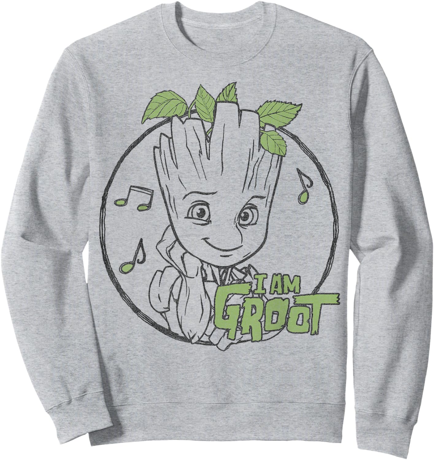 Marvel Guardians Of The Galaxy I Am Groot Outline Sweatshirt - Sweatshirt | Ash