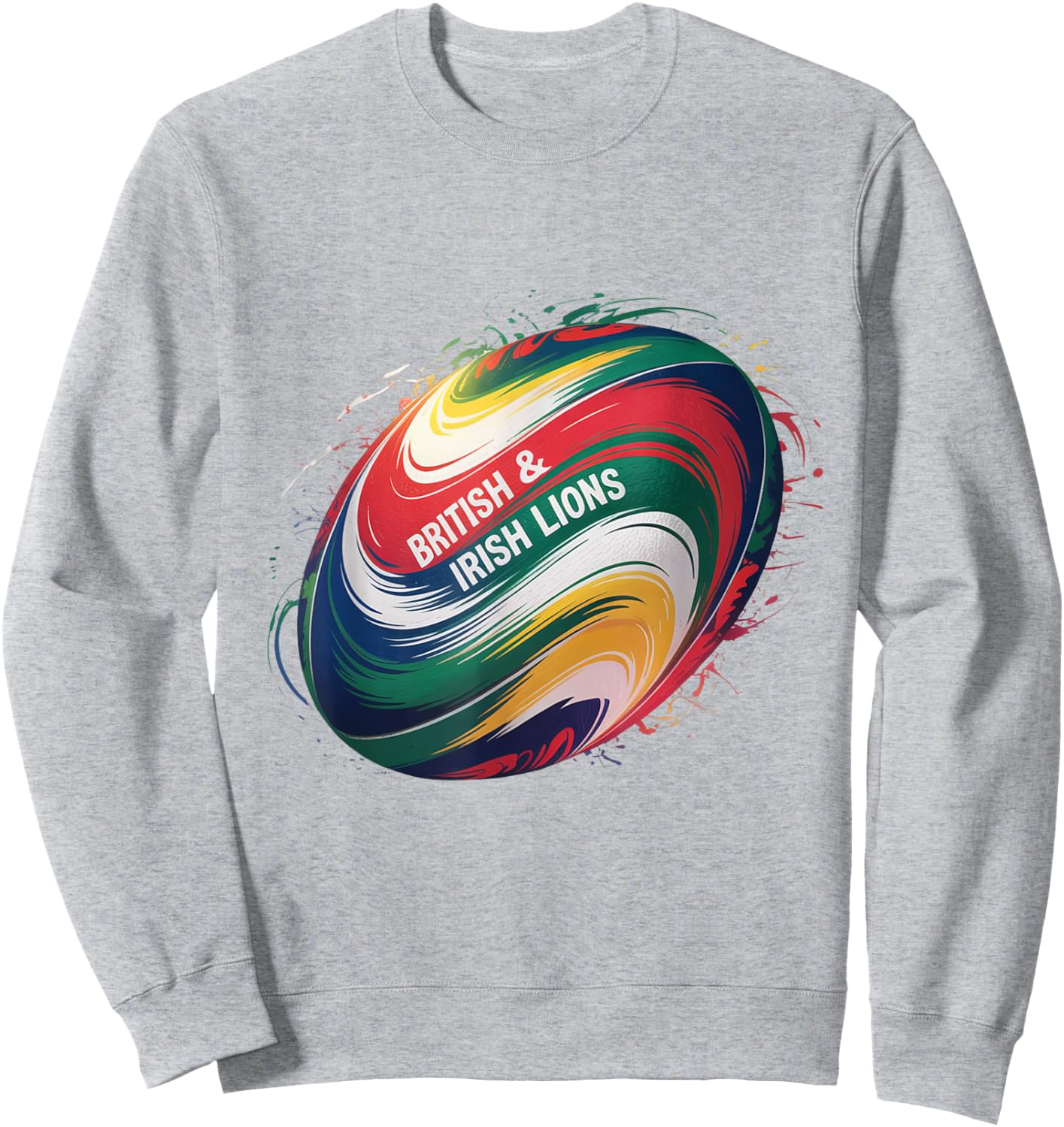 Rugby Lions British Rugby Lions UK Flag Rugby Kids Boys Sweatshirt - Sweatshirt | Ash