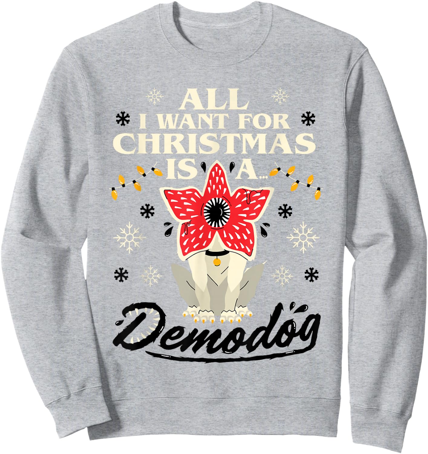 Stranger Things Demodog Christmas , red Sweatshirt - Sweatshirt | Ash