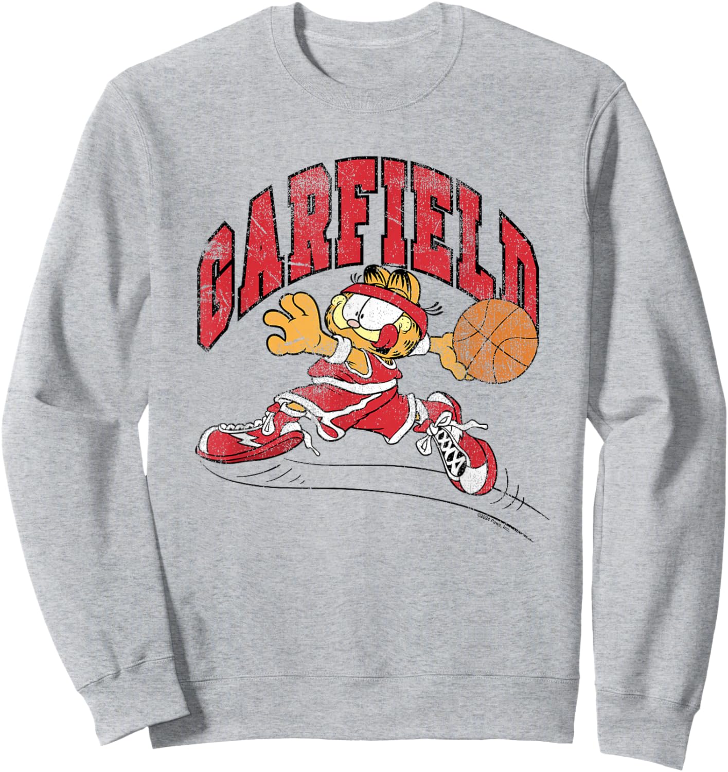 Garfield Basketball , White Sweatshirt - Sweatshirt | Ash