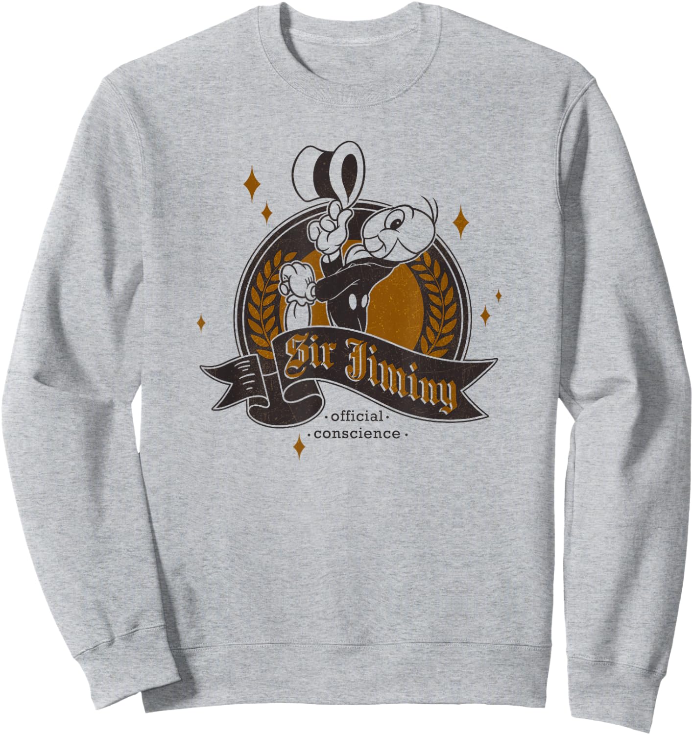 Disney Pinocchio Jiminy Cricket Official Pose Sweatshirt - Sweatshirt | Ash
