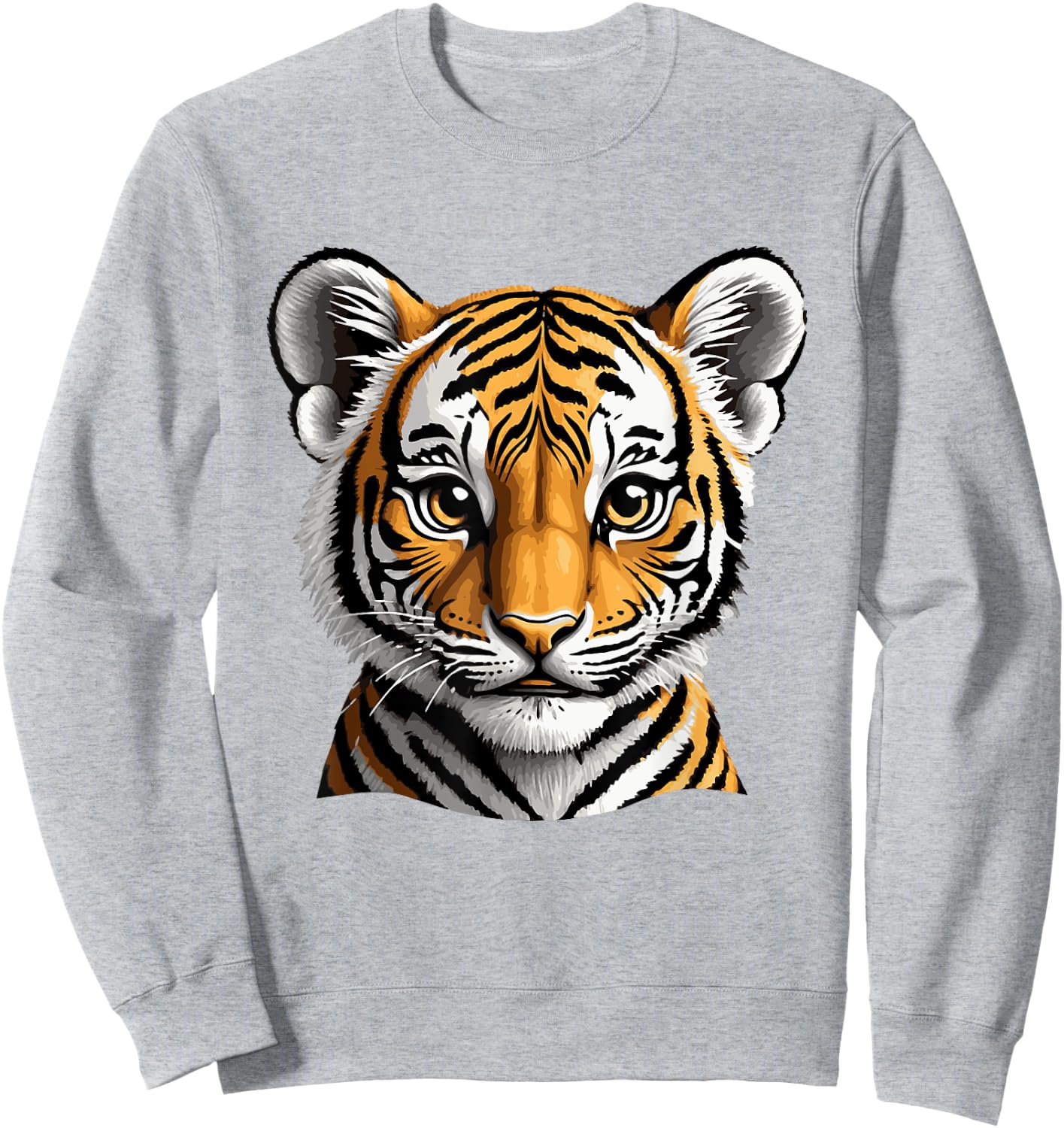 Cute Tiger Jungle Animals Cuddle Kids Pets Sweatshirt - Sweatshirt | Ash