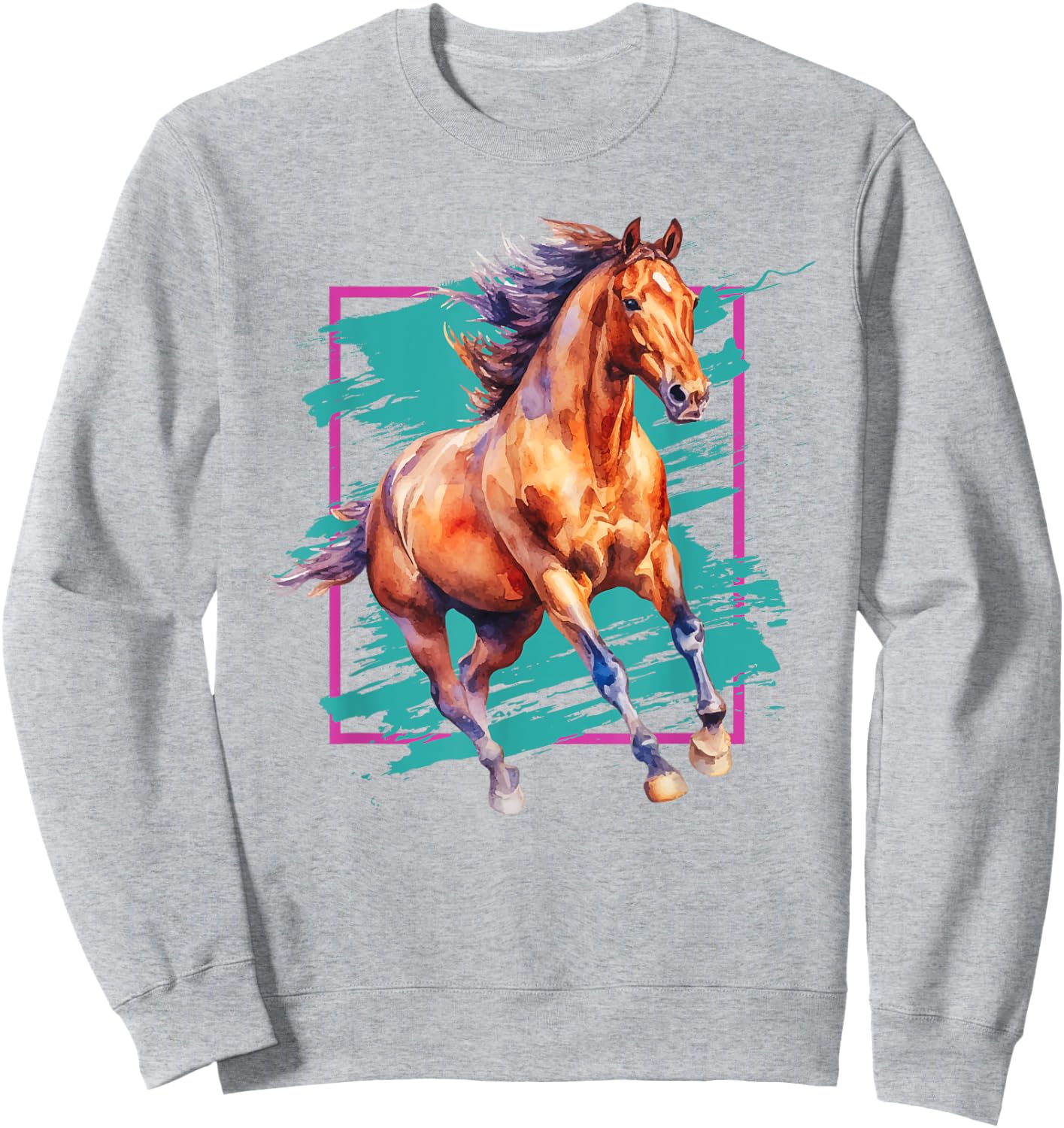 Horse Vintage y2k 90s Aesthetic Retro 2000s Sweatshirt - Sweatshirt | Ash
