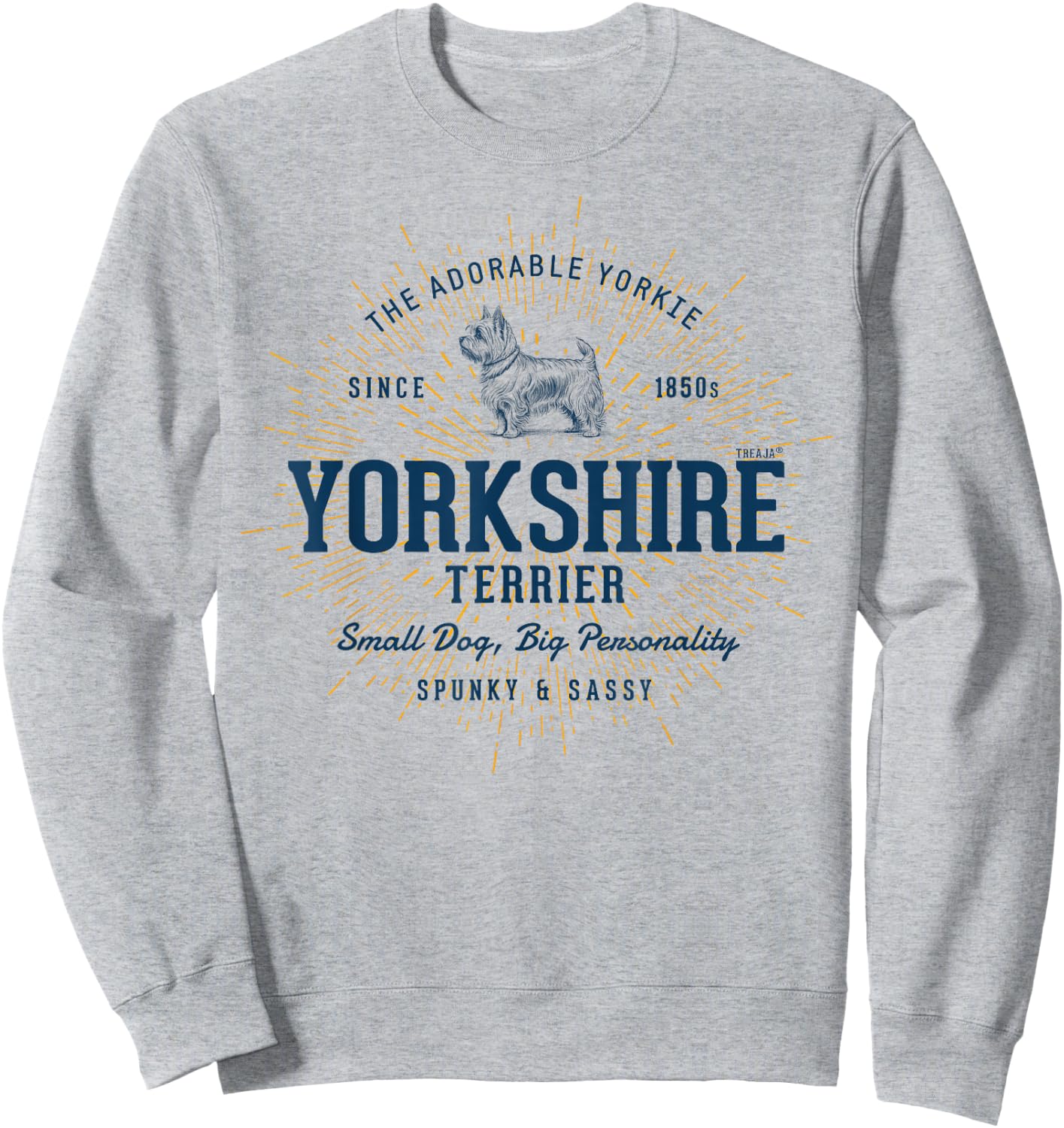 Retro Styled Yorkshire Terrier Vintage Sweatshirt - Sweatshirt | Ash