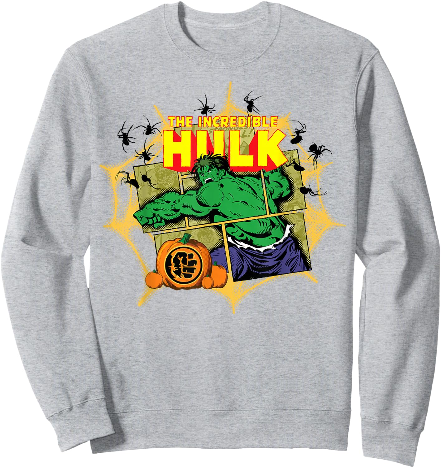 Marvel The Incredible Hulk Comic Panels Halloween Sweatshirt - Sweatshirt | Ash