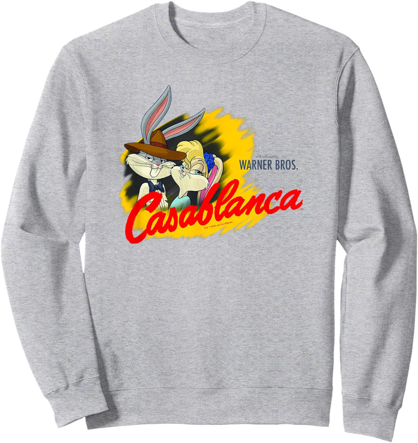 WB 100 Looney Tunes Classic Casablanca Special Movie Poster Sweatshirt - Sweatshirt | Ash