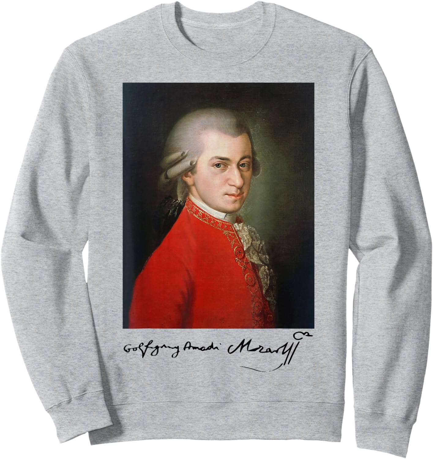 Wolfgang Amadeus Mozart Komponist Signatur Klassische Musik Sweatshirt - Sweatshirt | Ash