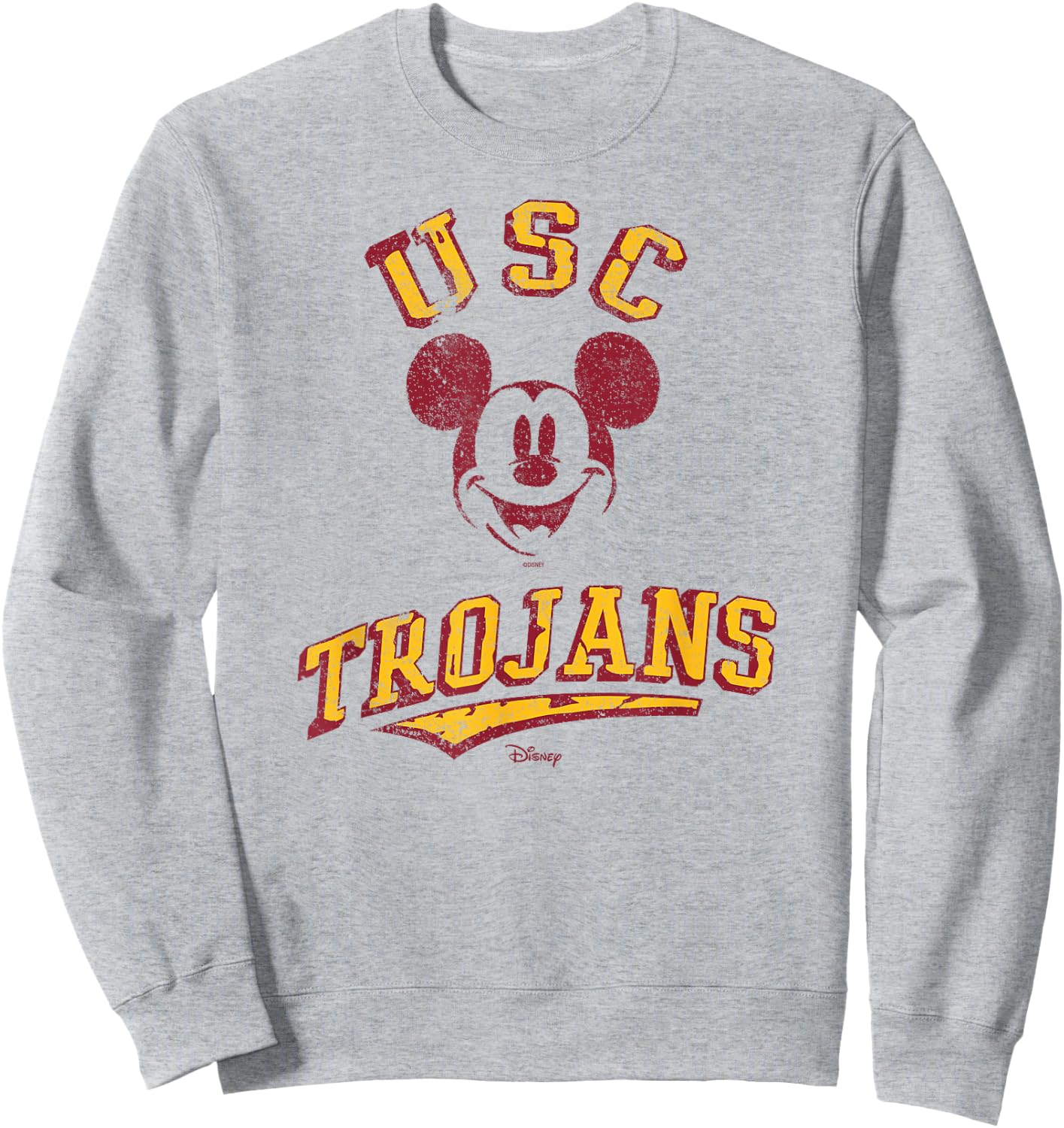 USC Trojans Mickey Mouse Retro White Officially Licensed Sweatshirt - Sweatshirt | Ash