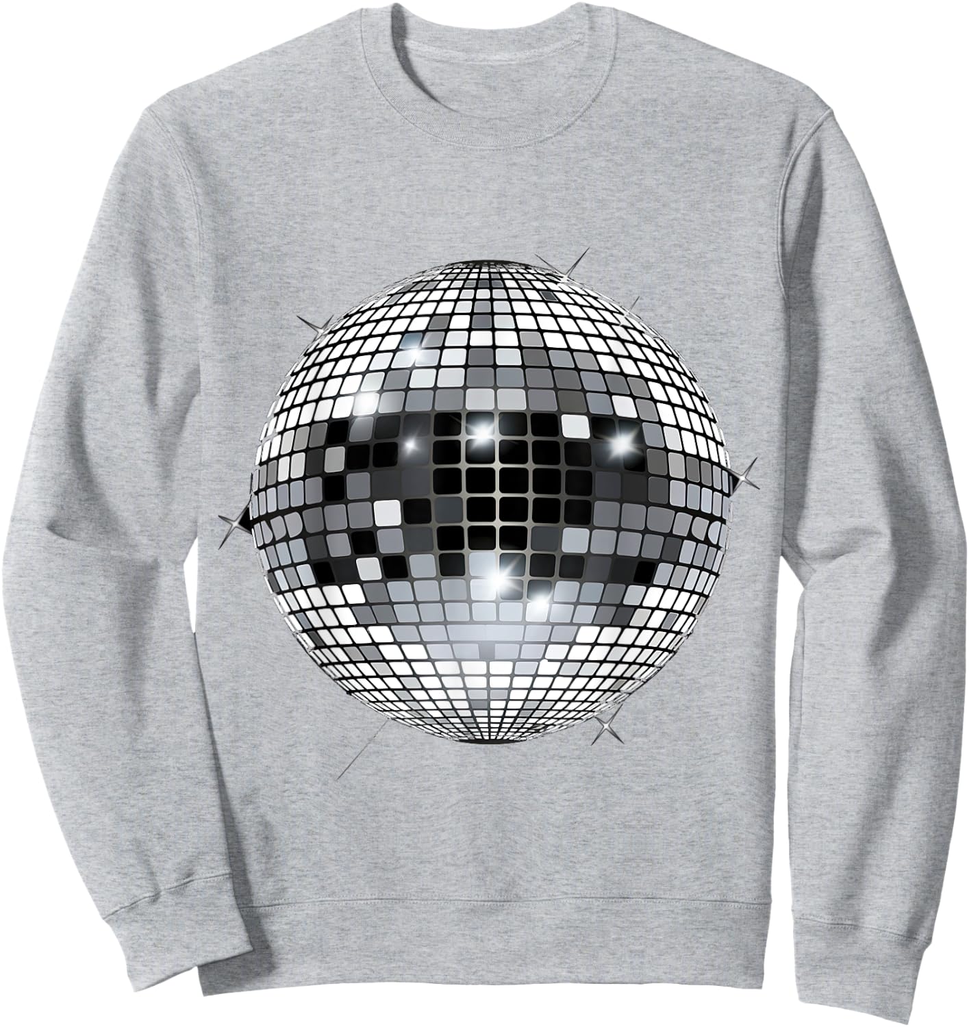 Discoball Vintage Retro House Disco Ball Cool Party , White Sweatshirt - Sweatshirt | Ash