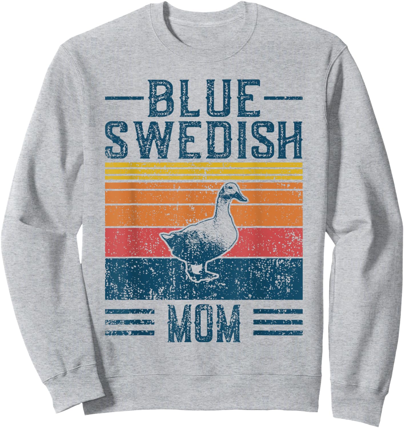 Best Duck Mom Women - Vintage Blue Swedish Sweatshirt - Sweatshirt | Ash