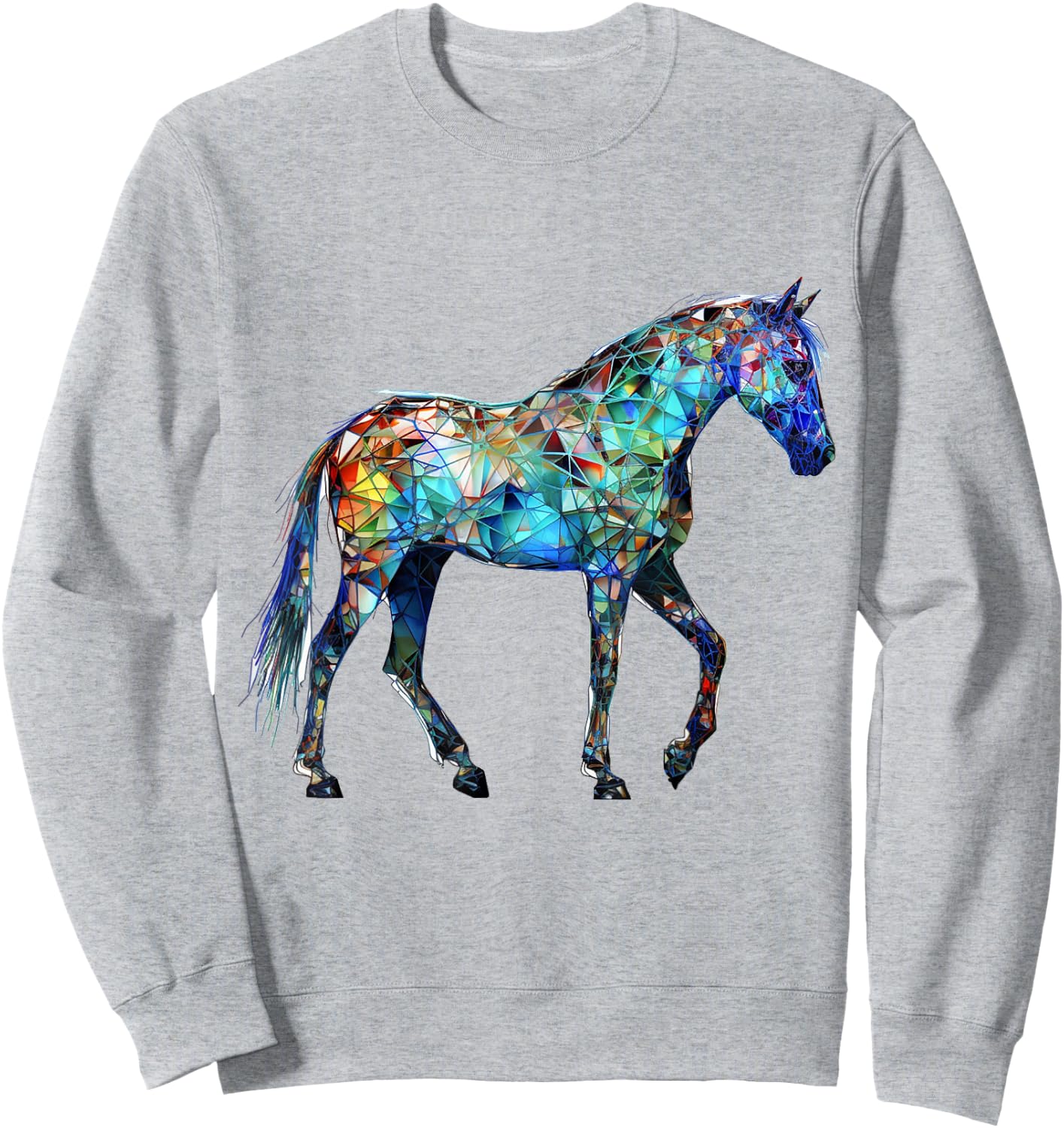 Pferde Artwork Bunte Tier Pferd Sweatshirt - Sweatshirt | Ash