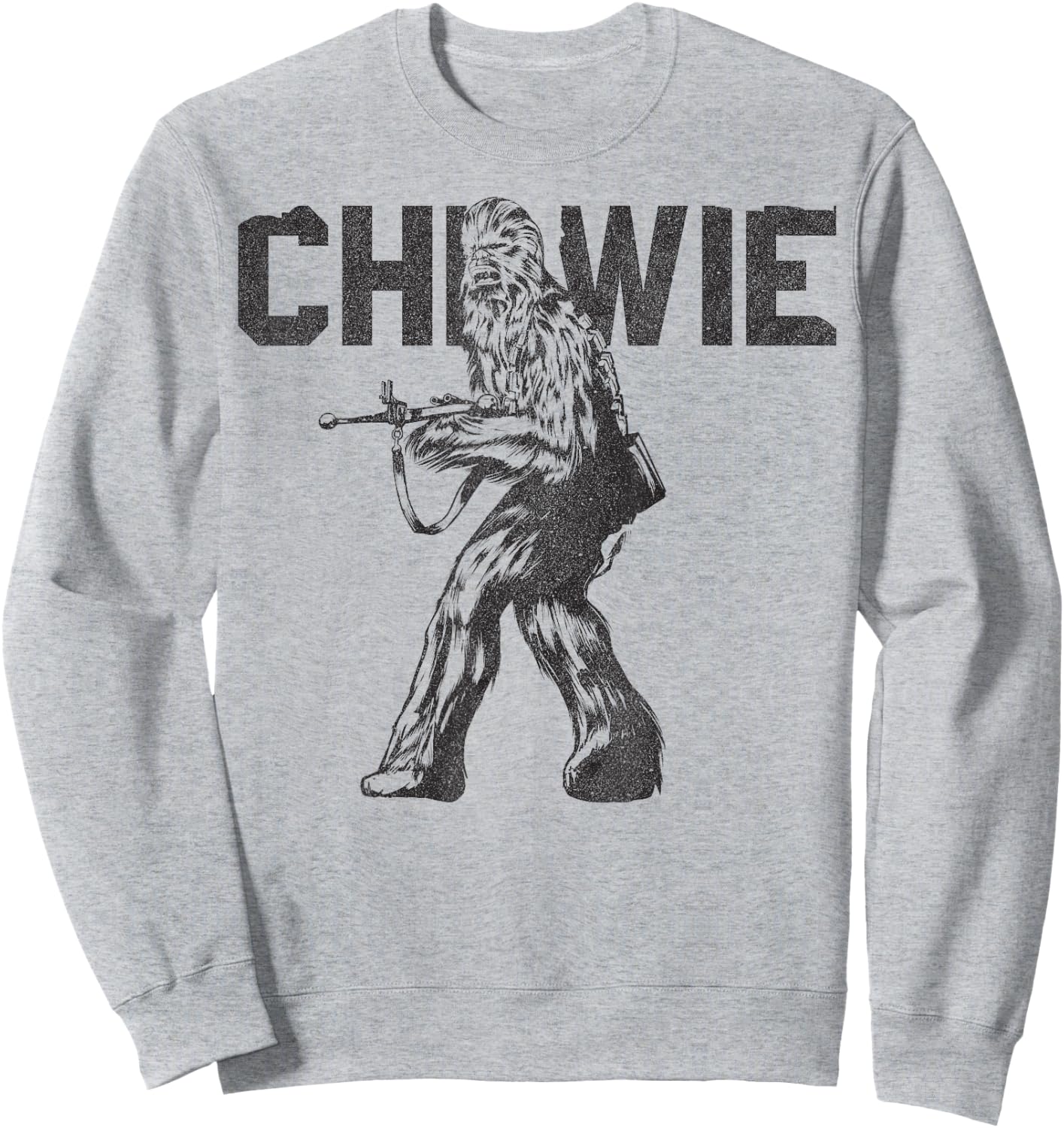 Star Wars Last Jedi Chewie Distressed Vintage Sweatshirt - Sweatshirt | Ash