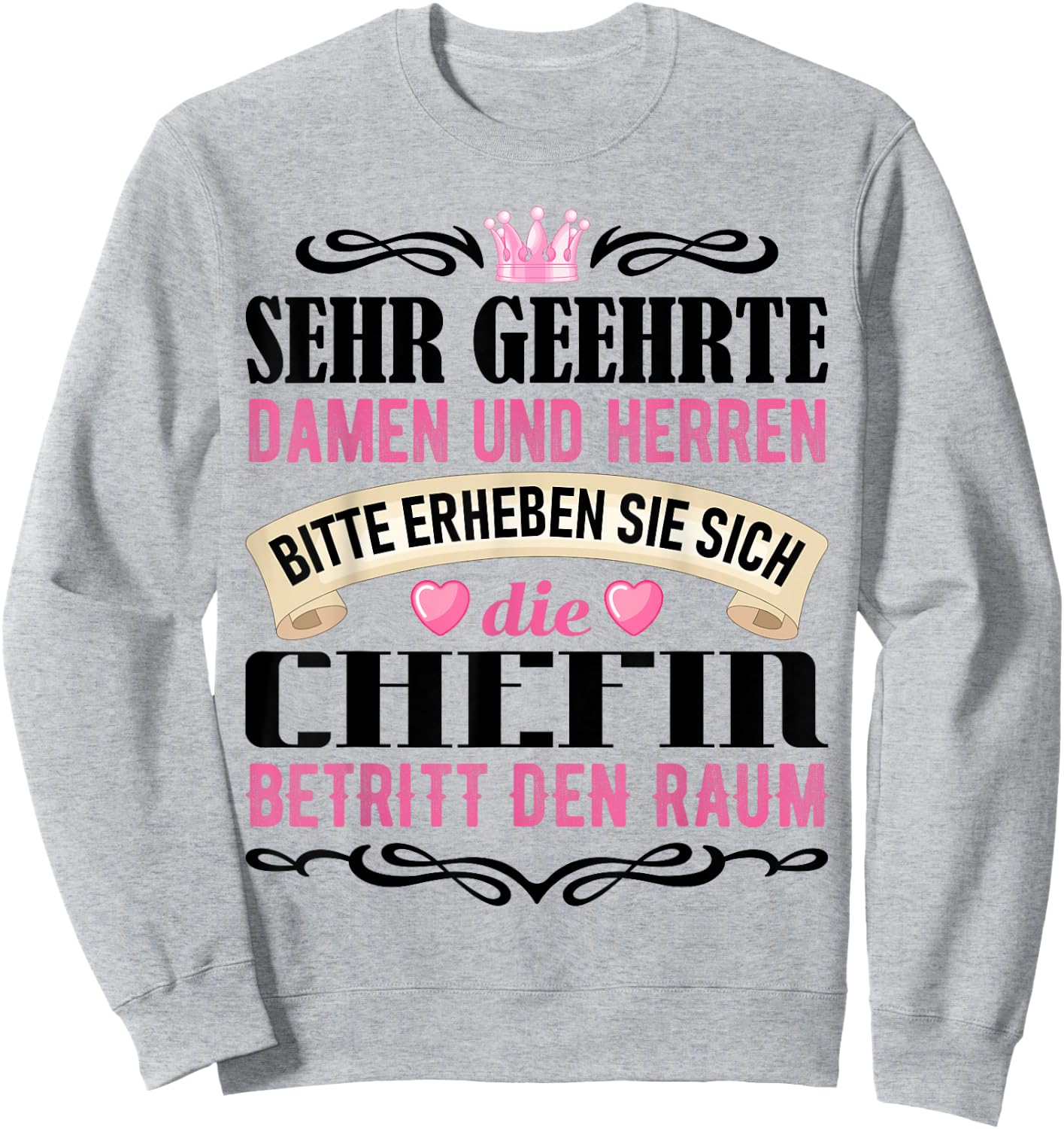 Chef Spruch Geschenk vom Team Beste Chefin Geschenkidee Sweatshirt - Sweatshirt | Ash