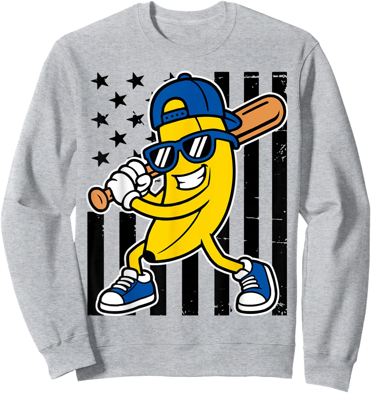 Banana Funny Cartoon Kids Youth Boys Girls Sweatshirt - Sweatshirt | Ash