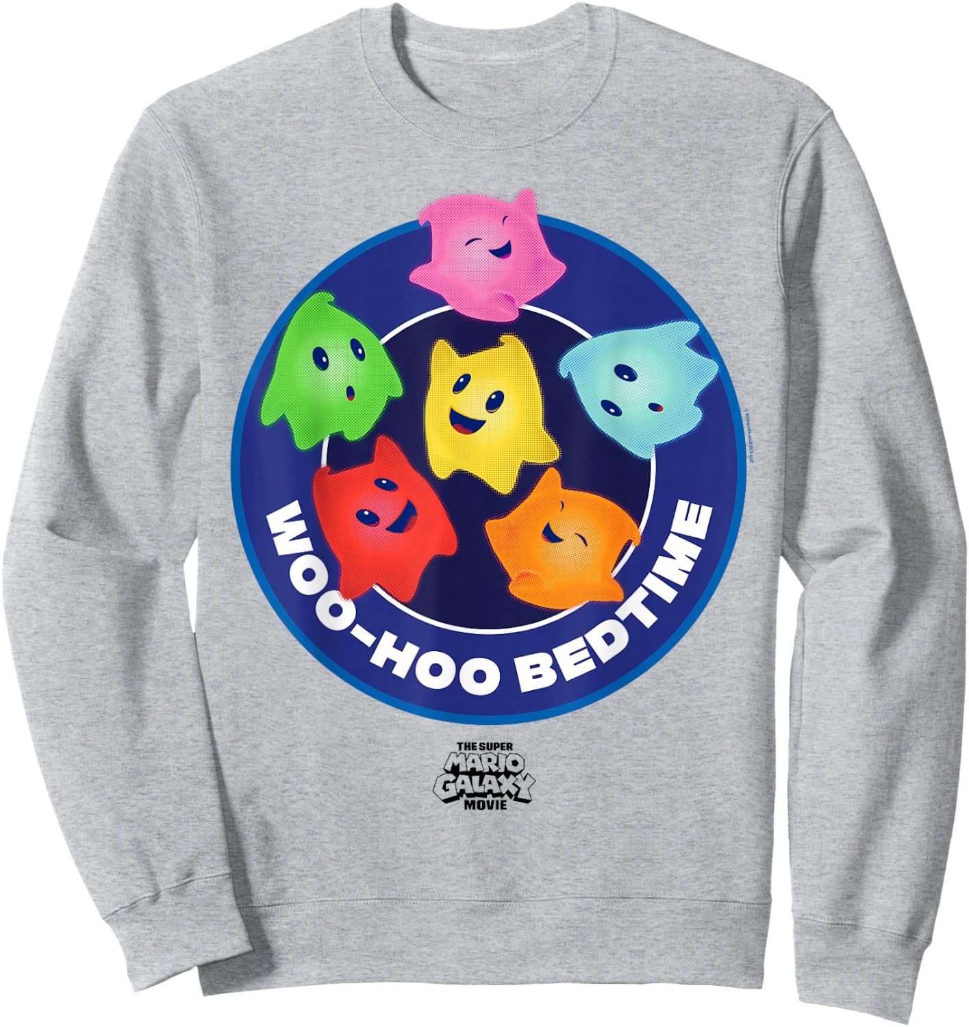 The Super Mario Galaxy Movie Lumas Woo-Hoo Bedtime Sweatshirt - Sweatshirt | Ash