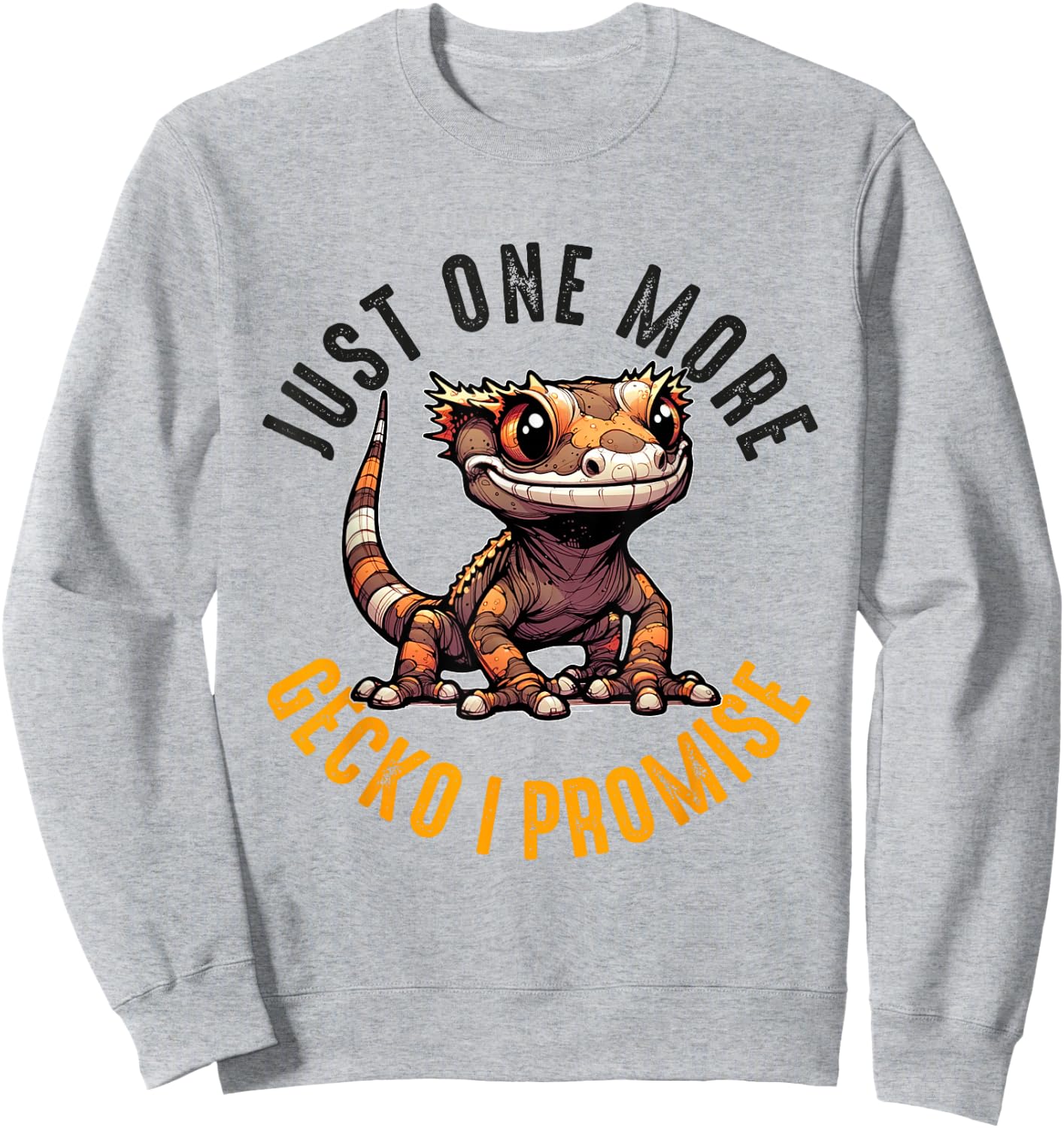Crested Gecko Men Women Lizard Eyelash Gecko Herpetologist Sweatshirt - Sweatshirt | Ash