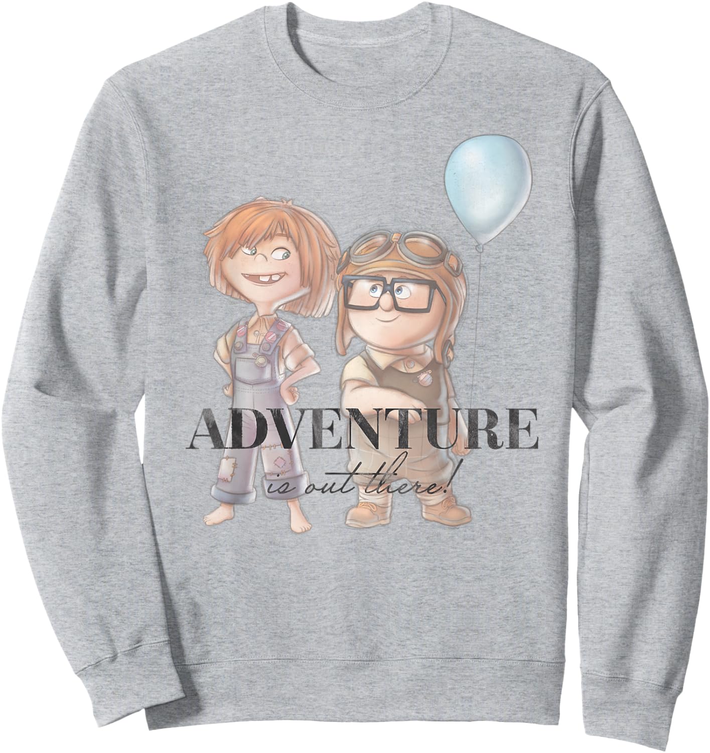 Disney 100 and Pixar's Up Carl Ellie Adventure is Out There Sweatshirt - Sweatshirt | Ash