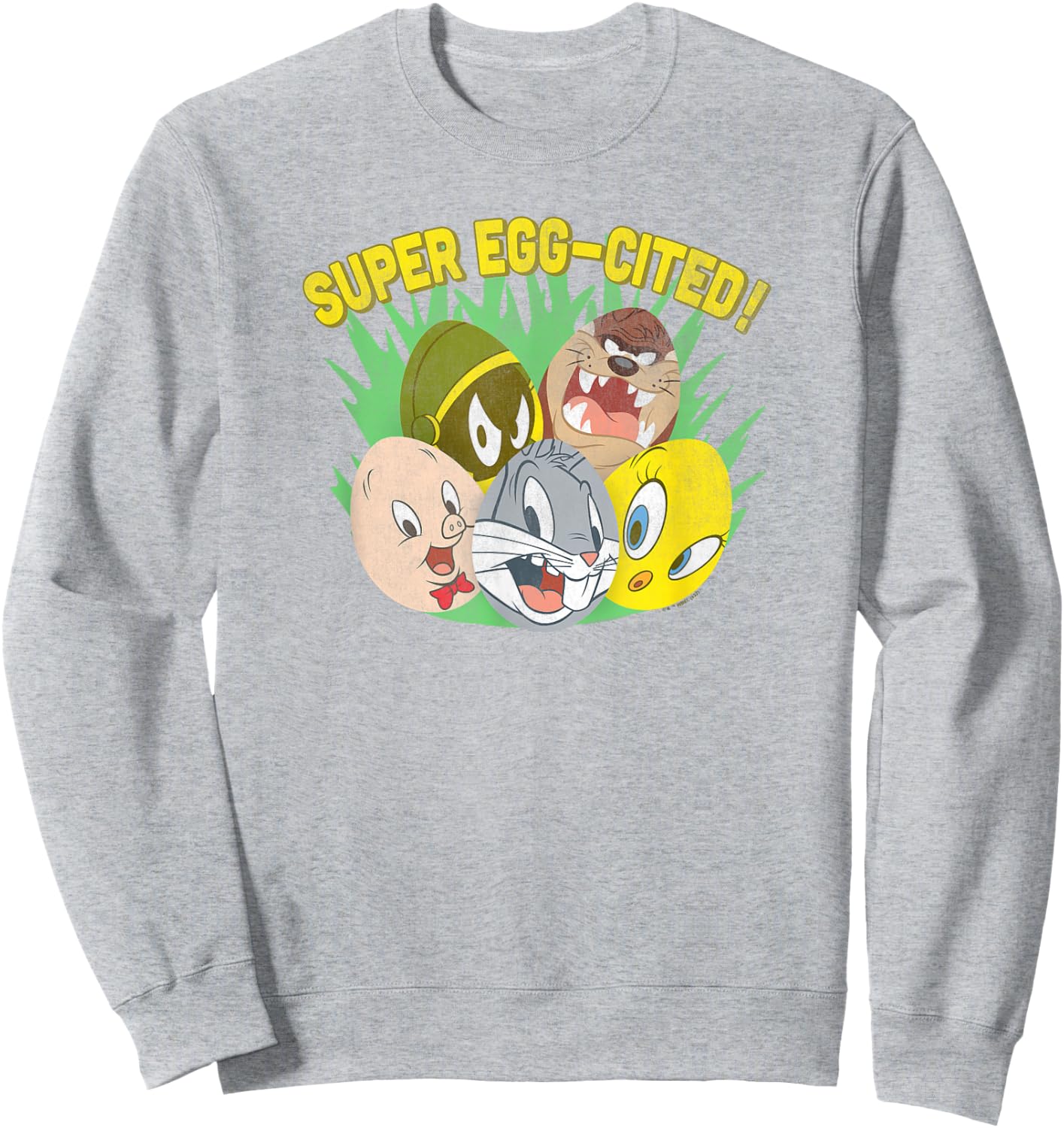 Looney Tunes Easter Super Egg-Cited! Spring Portraits Sweatshirt - Sweatshirt | Ash