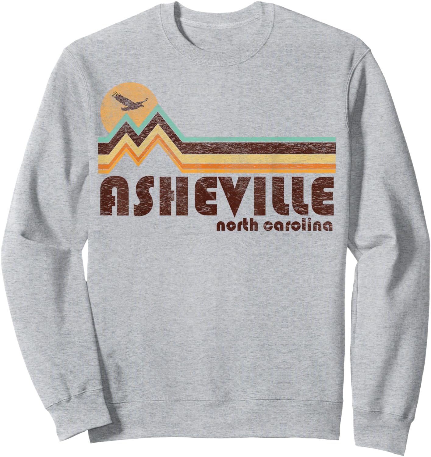 Asheville North Carolina NC - 70s 80s Retro Style Vintage Sweatshirt - Sweatshirt | Ash