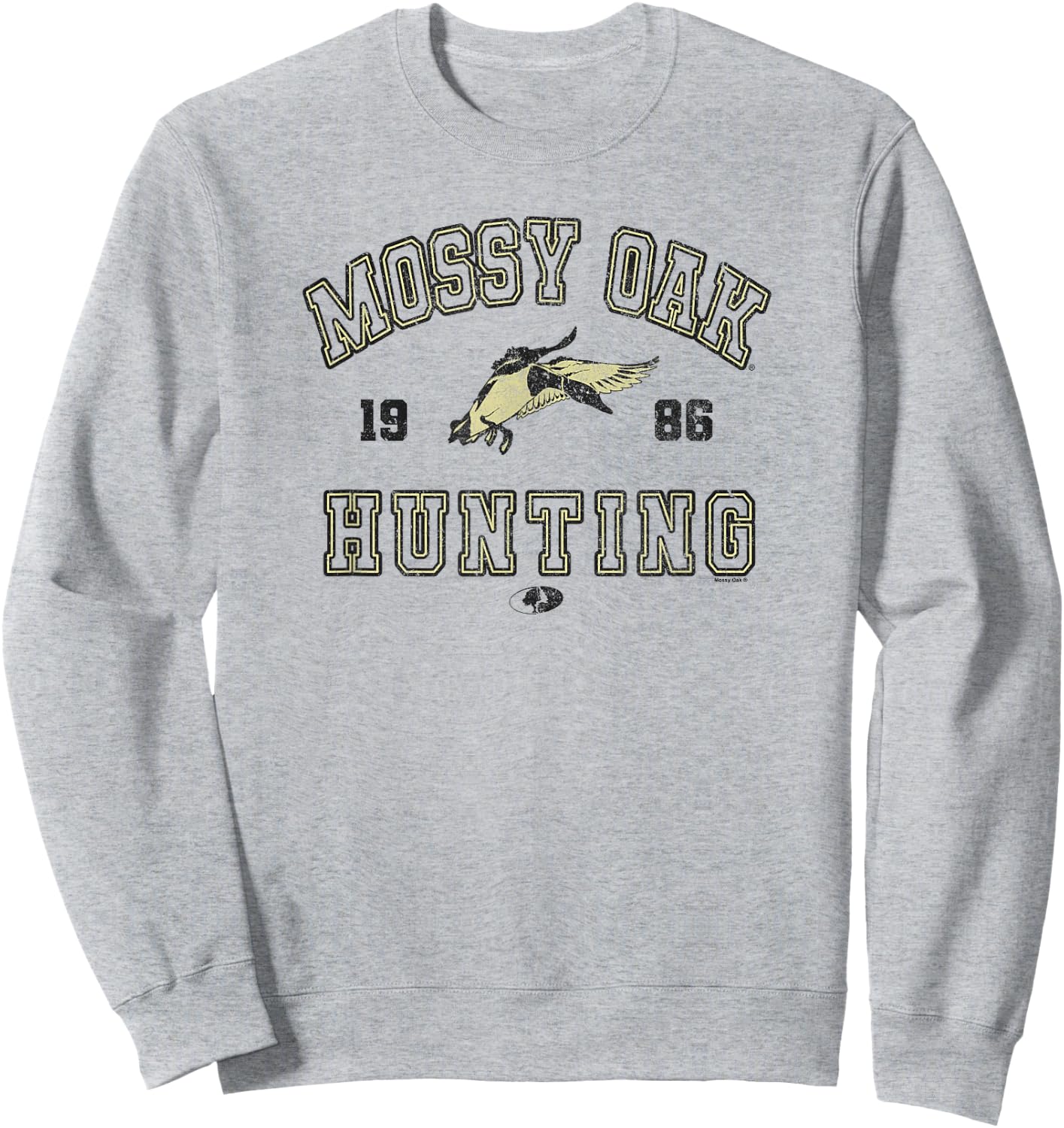 Mossy Oak Hunting 1986 Vintage Duck Target Logo Sweatshirt - Sweatshirt | Ash