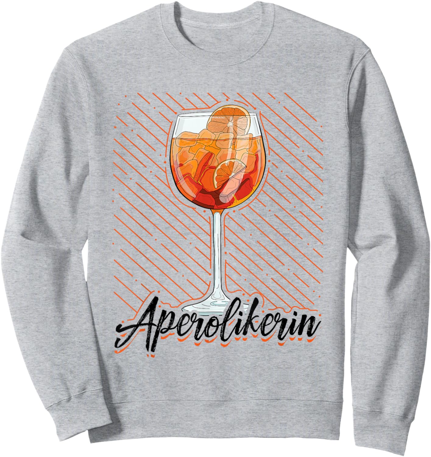 Aperolic Drink Aperitif Spritz , White Sweatshirt - Sweatshirt | Ash