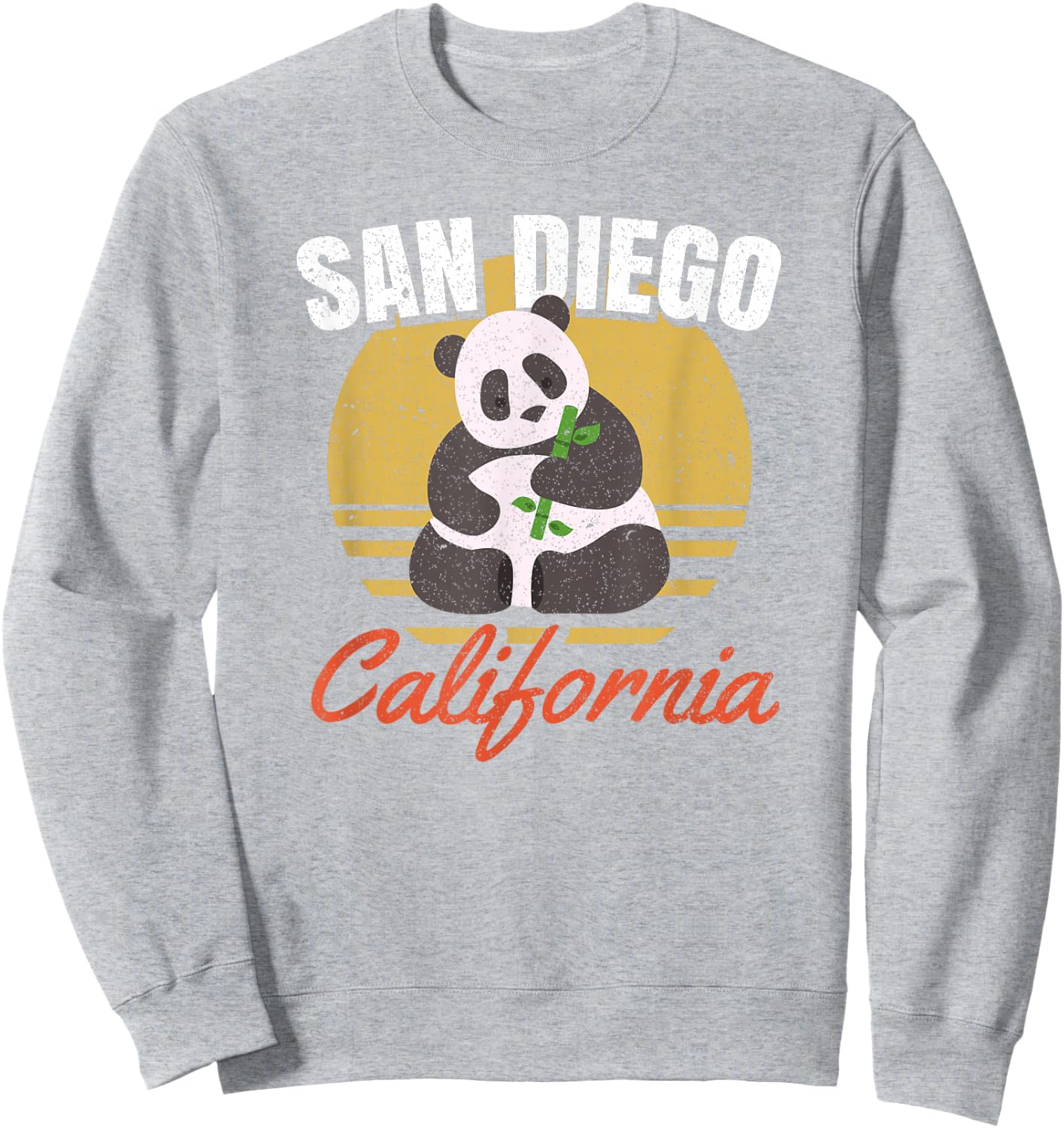 San Diego Shirt Retro Panda Zoo California State Sweatshirt - Sweatshirt | Ash