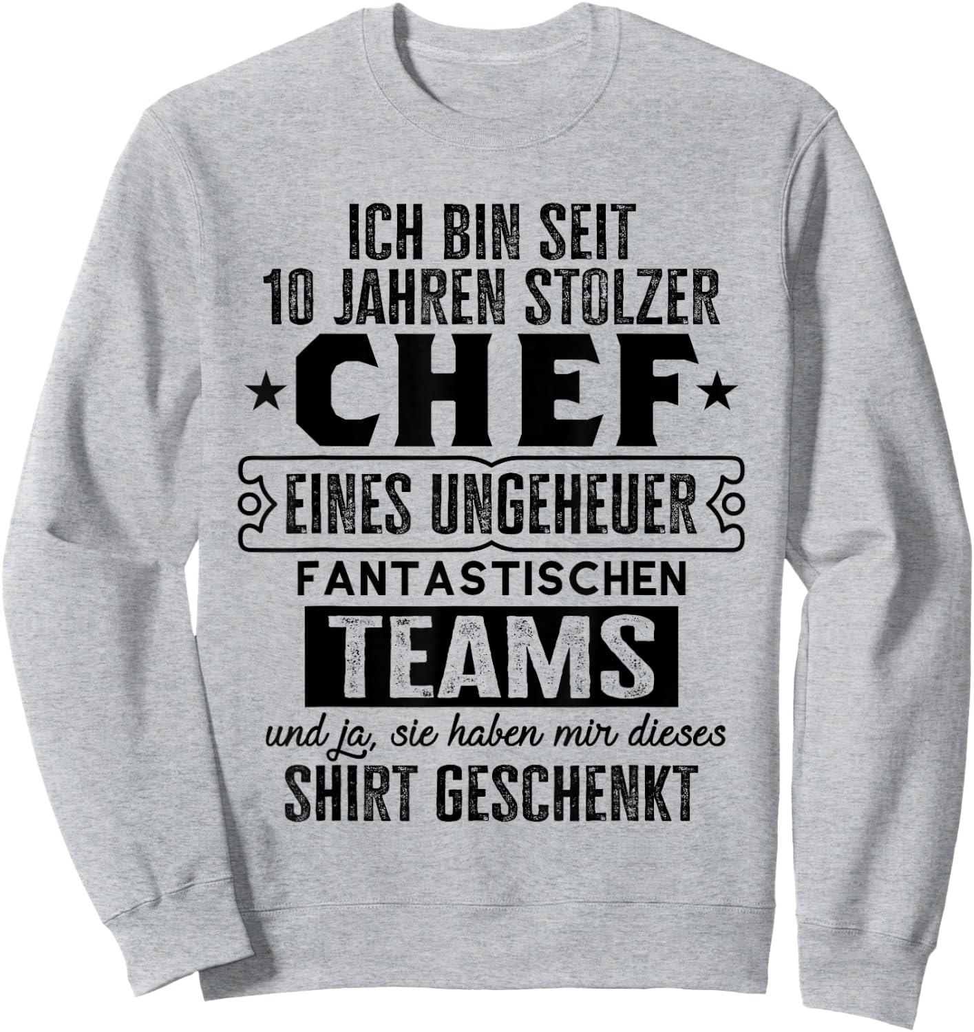 Service Anniversary & Company Anniversary Chef 10th Anniversary , White Sweatshirt - Sweatshirt | Ash