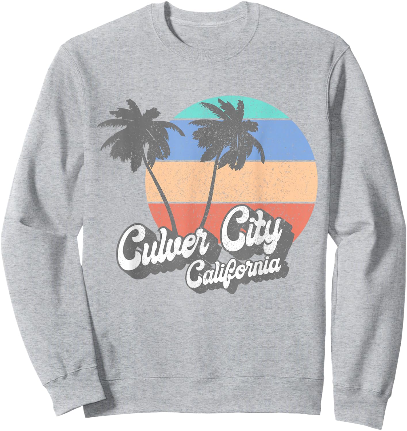 Retro Culver City California CA Vintage Beach Surf Sweatshirt - Sweatshirt | Ash