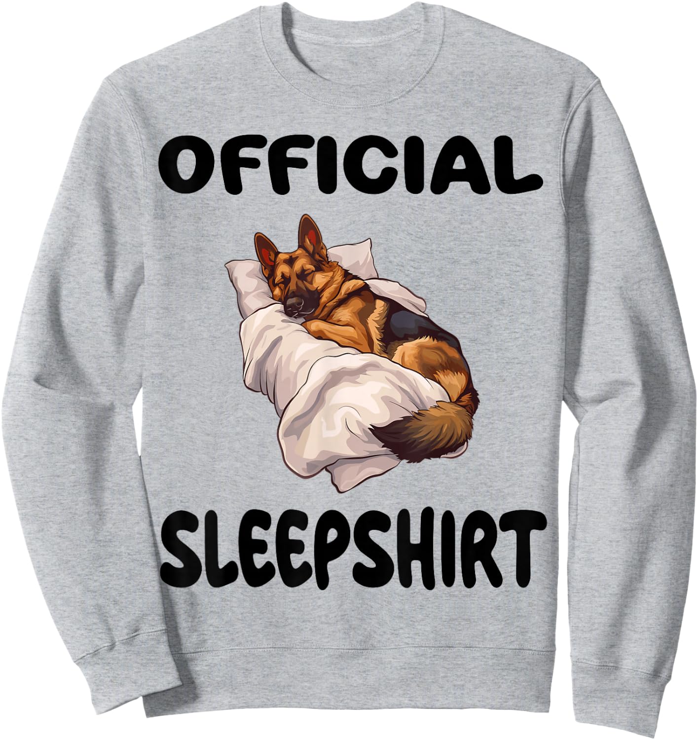 German Shepherd Dog Official Sleepshirt Pajamas Nightgown Sweatshirt - Sweatshirt | Ash