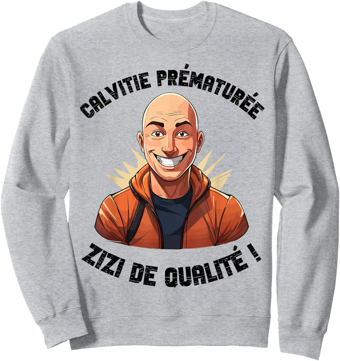 Man Humor Bald Bald Hair Gift Bald Sweatshirt - Sweatshirt | Ash