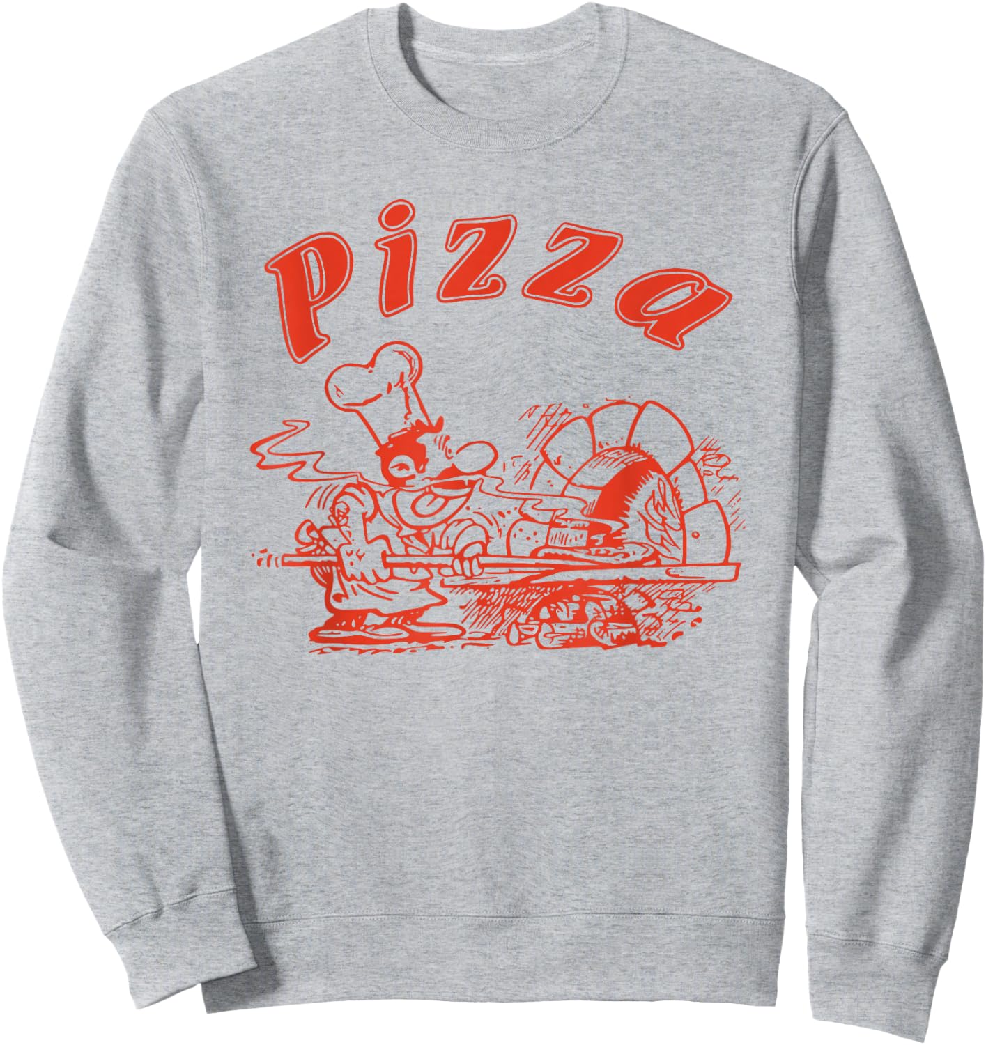 Pizza Logo Retro Italy as on the Box Sweatshirt - Sweatshirt | Ash