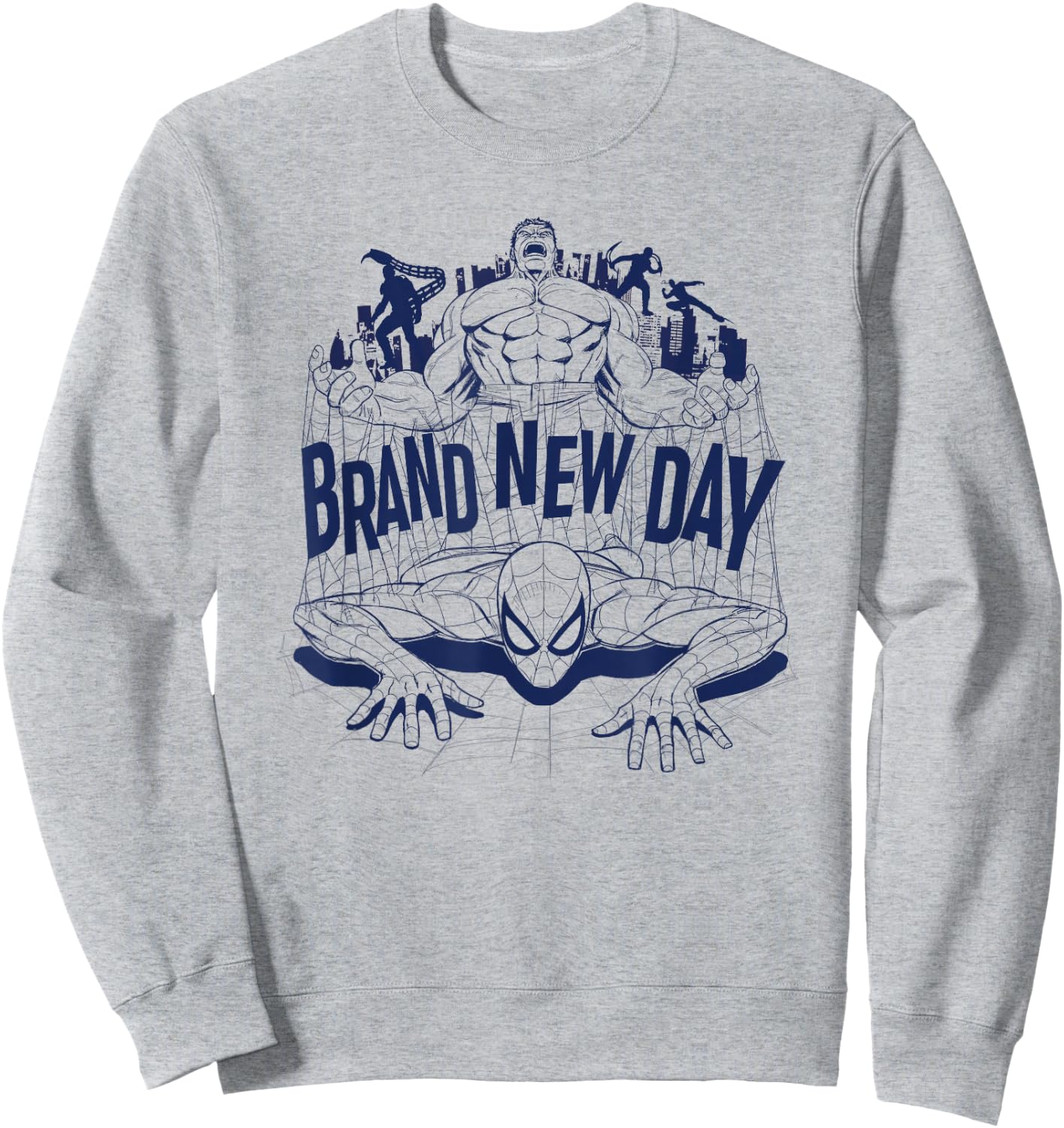 Marvel Studios Spider-Man: BND Movie 2026 Hulk & Villains Sweatshirt - Sweatshirt | Ash