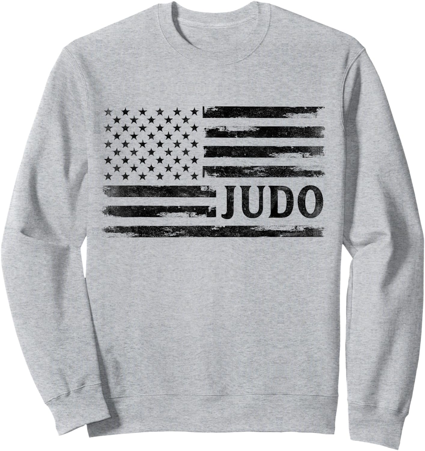 Judo Black Vintage USA Flag Coach Boy Sweatshirt - Sweatshirt | Ash
