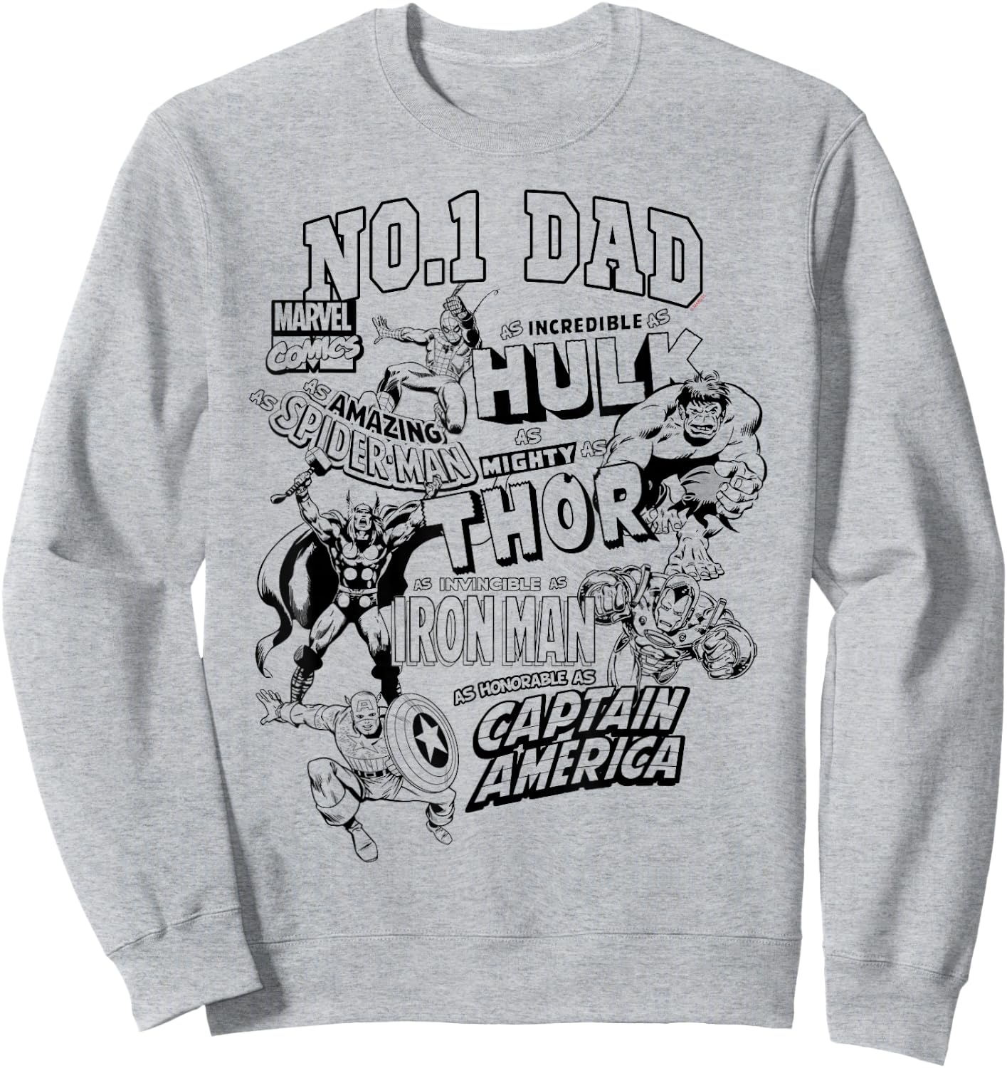 Avengers Dad Fête des pères Sweatshirt - Sweatshirt | Ash
