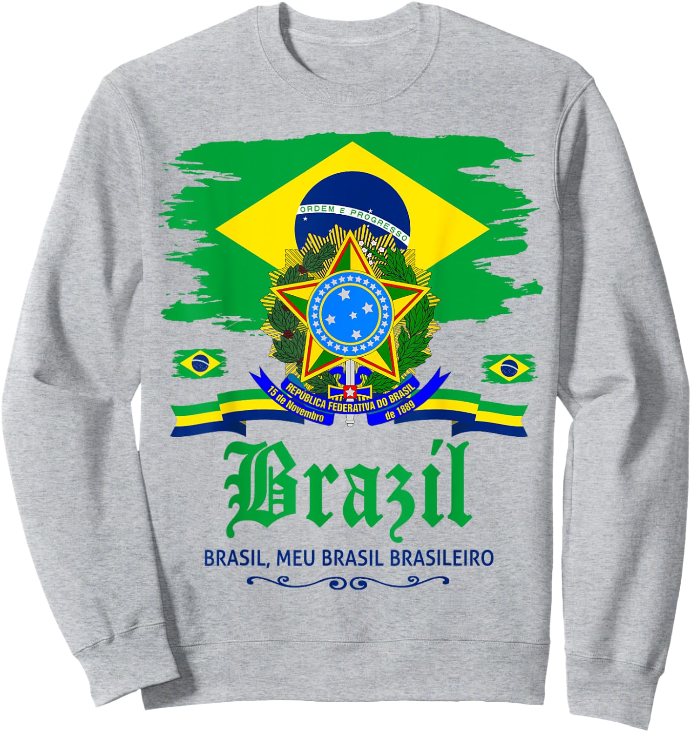 Brazil Flag - Outfit Idea - Brazilian Flag , Yellow, S Sweatshirt - Sweatshirt | Ash