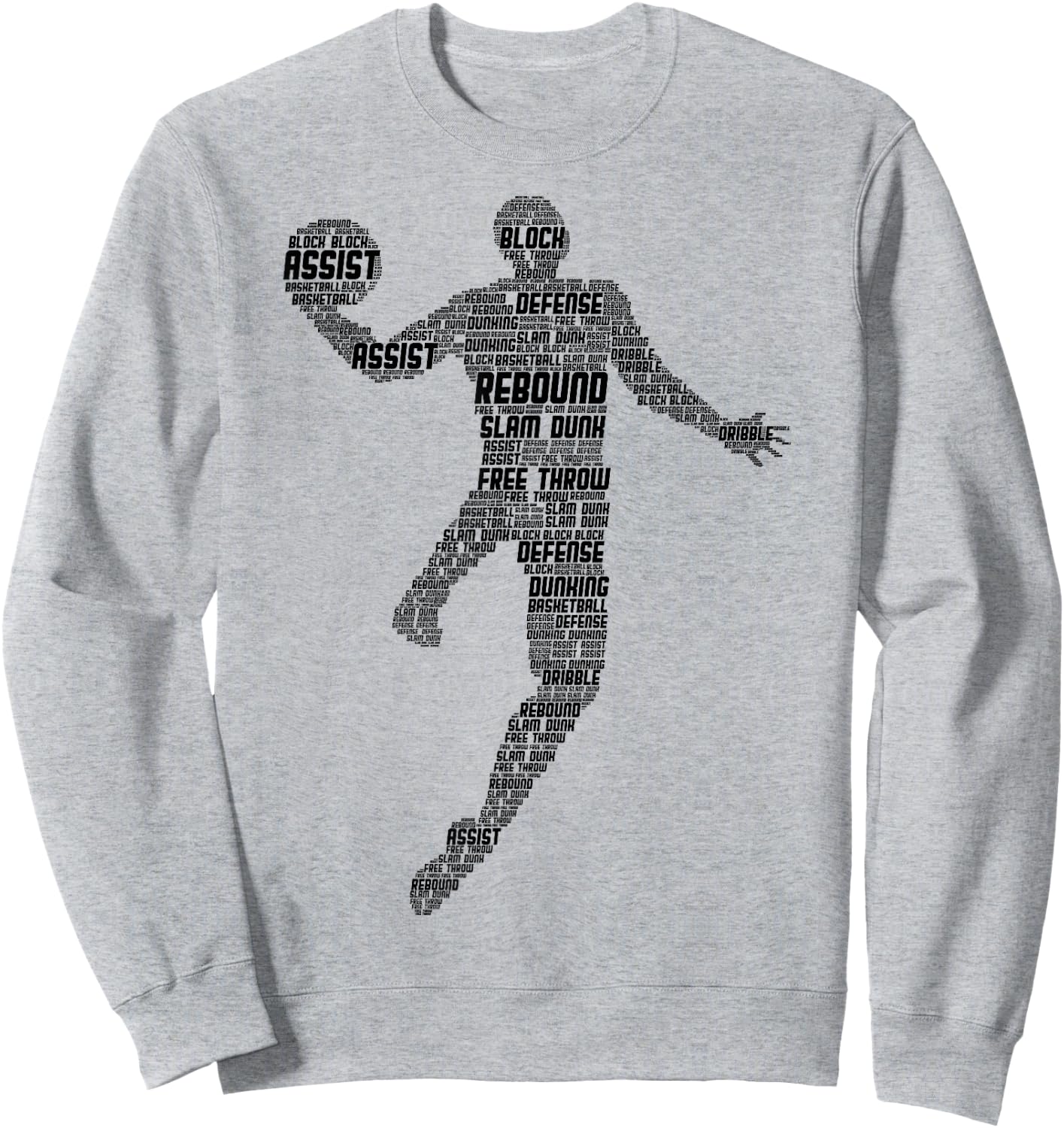 Basketball Basketball Boys' Men's Children's , White Sweatshirt - Sweatshirt | Ash