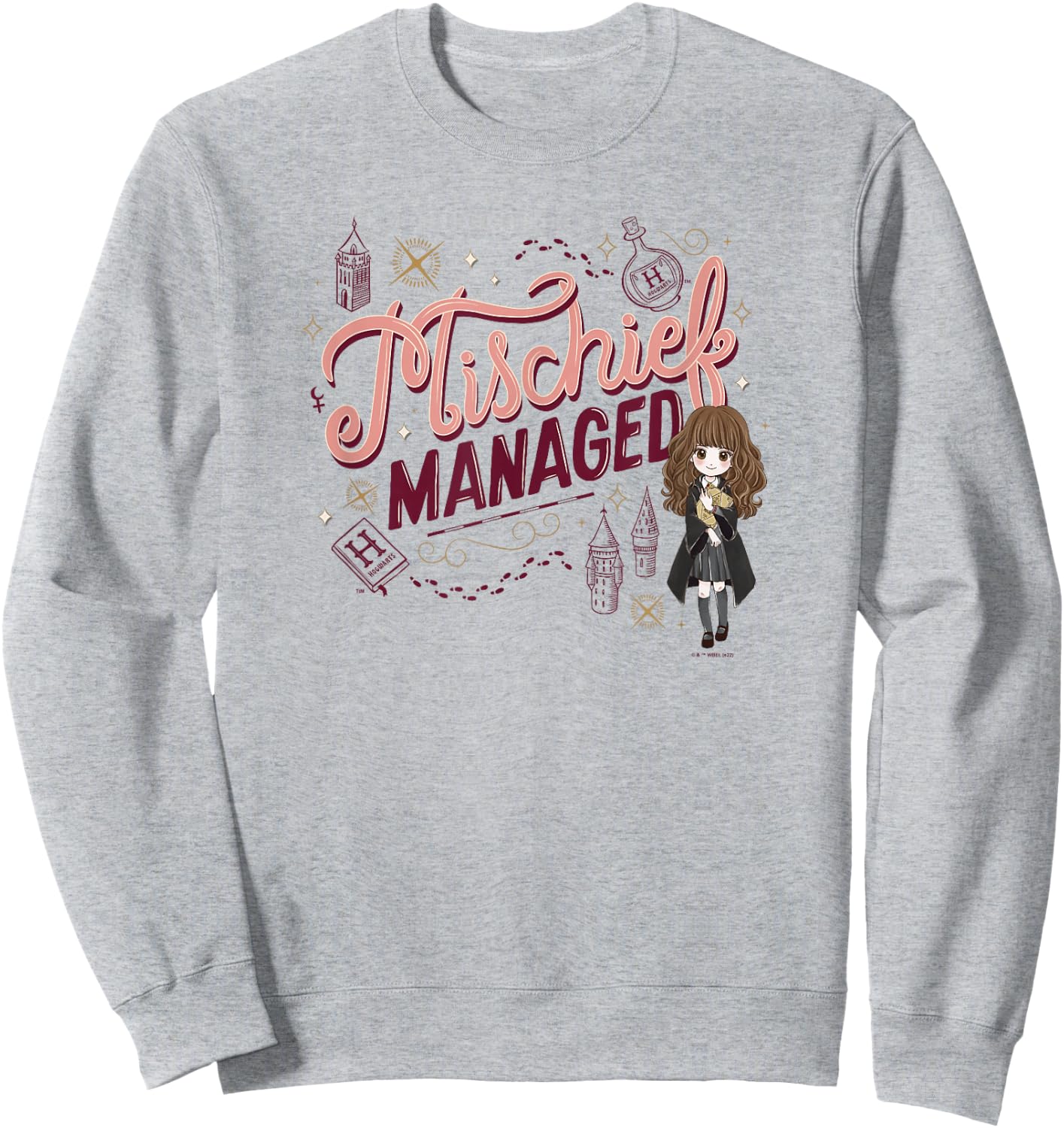 Harry Potter: Deathly Hallows 2 Hermione Mischief Managed Sweatshirt - Sweatshirt | Ash