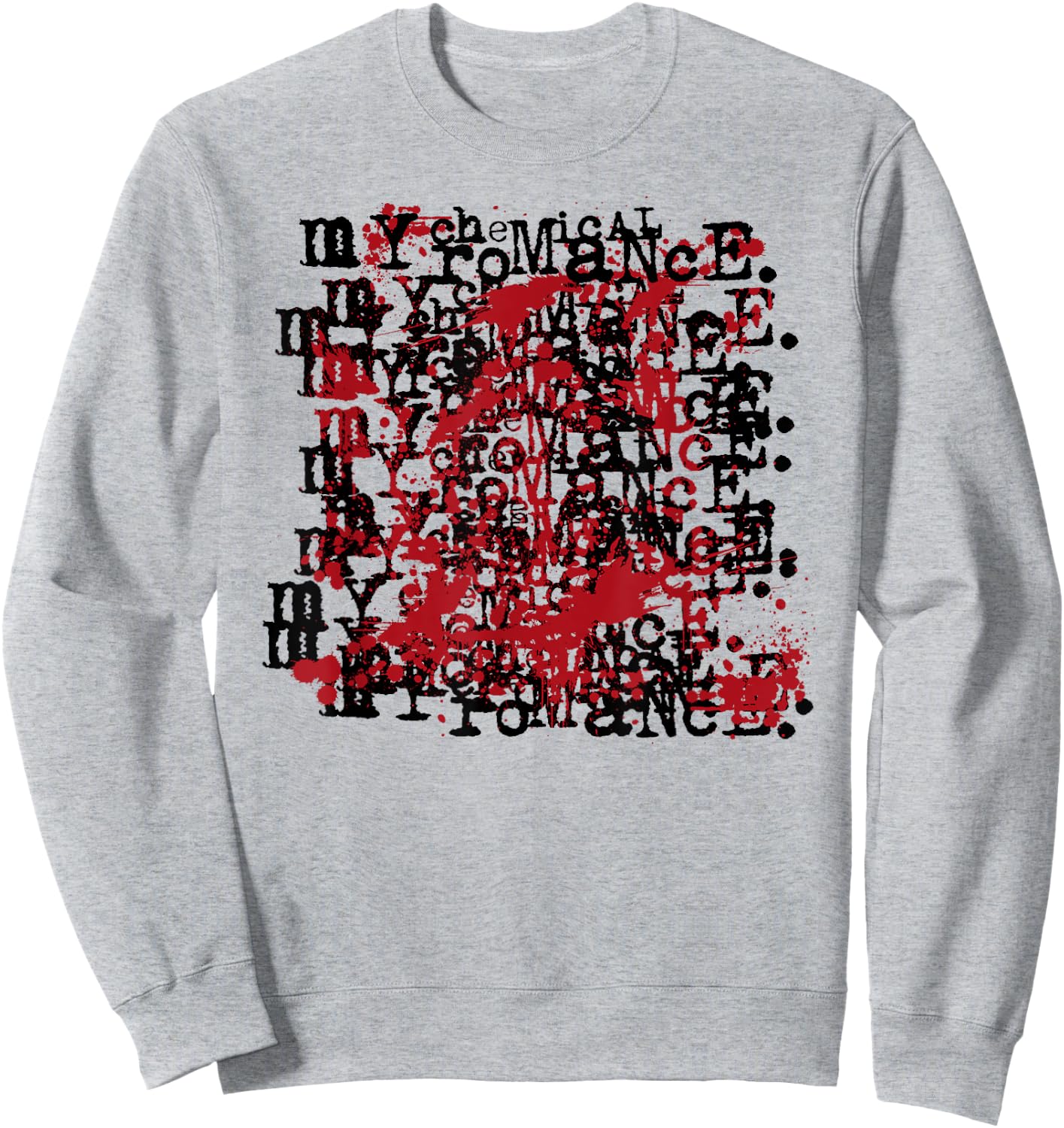 My Chemical Romance mit Revenge Logo On Repeat - Damen, Weiß, S, Kurzarm, Klassisch, -Erwachsene, Polyester 100% Sweatshirt - Sweatshirt | Ash