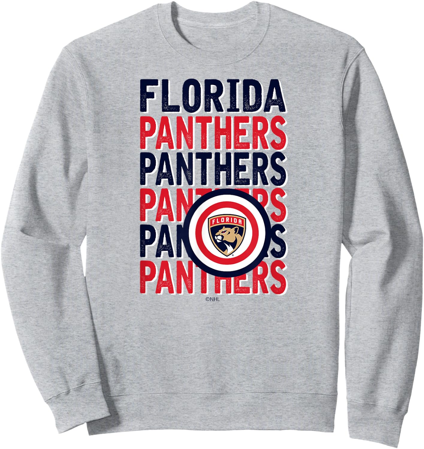 Florida Panthers Repeat Heather Gray Officially Licensed Sweatshirt - Sweatshirt | Ash