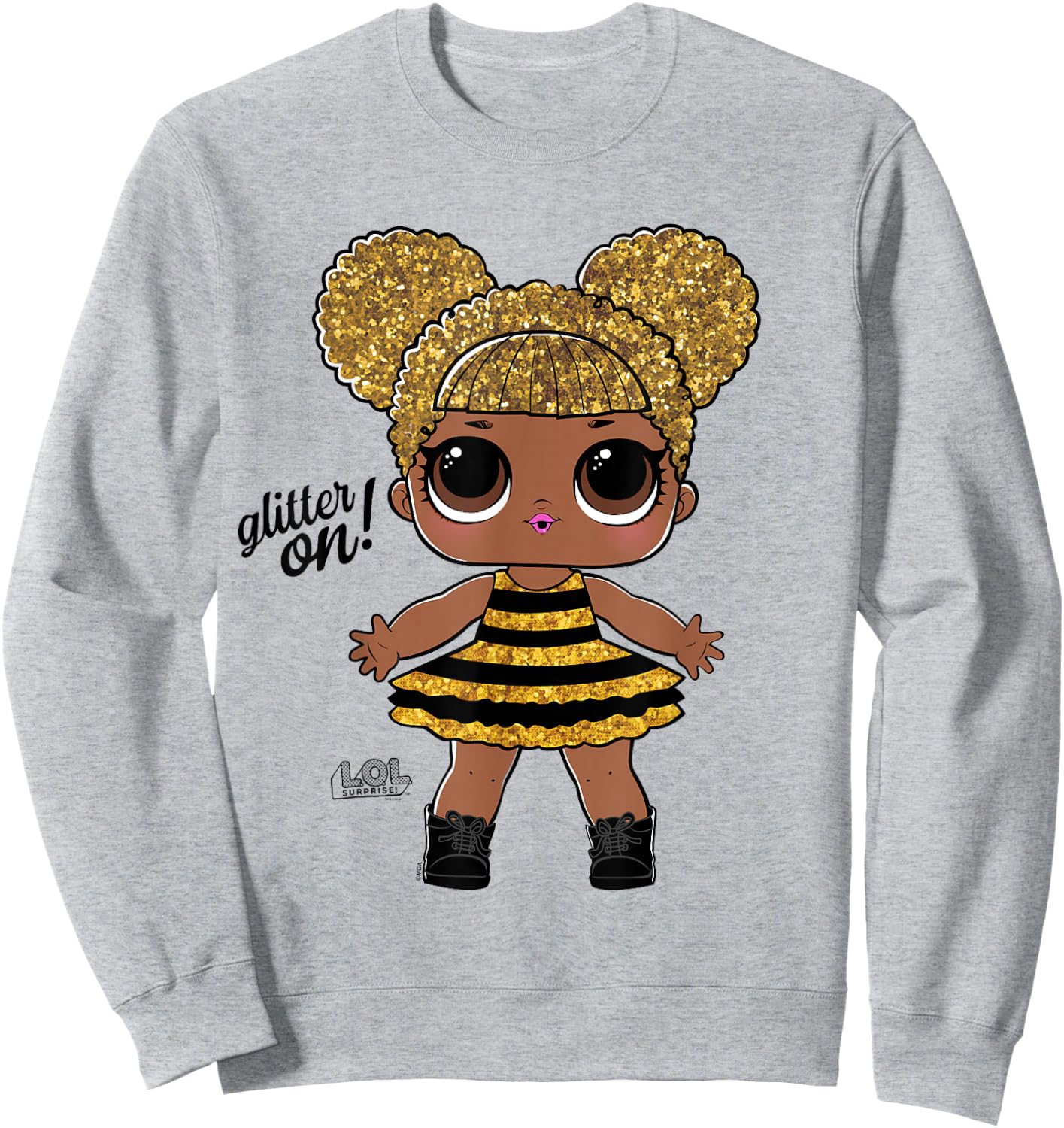 L.O.L. Surprise! Glitter On! Bumblebee Doll Sweatshirt - Sweatshirt | Ash