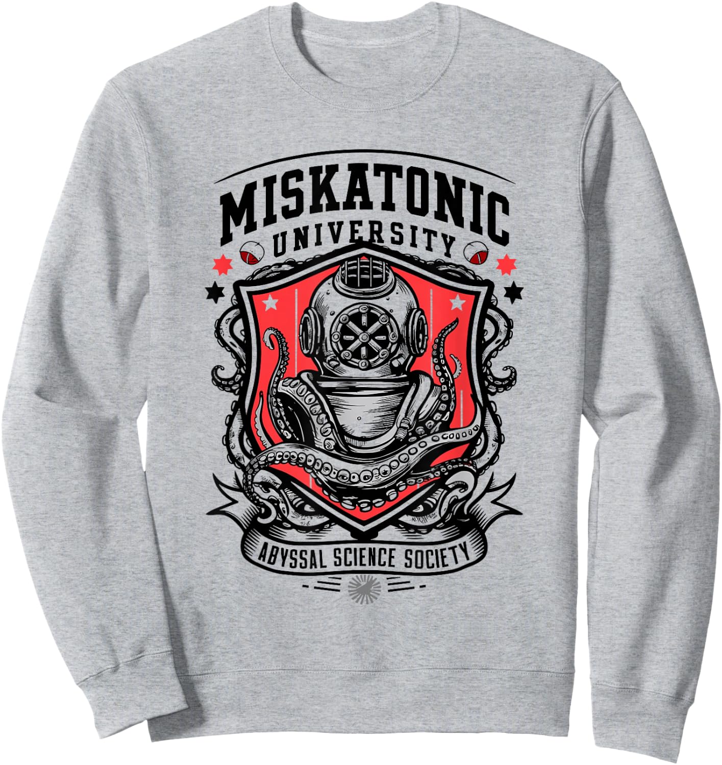 Miskatonic University Abyssal Science Society Nautic Cthulhu Sweatshirt - Sweatshirt | Ash