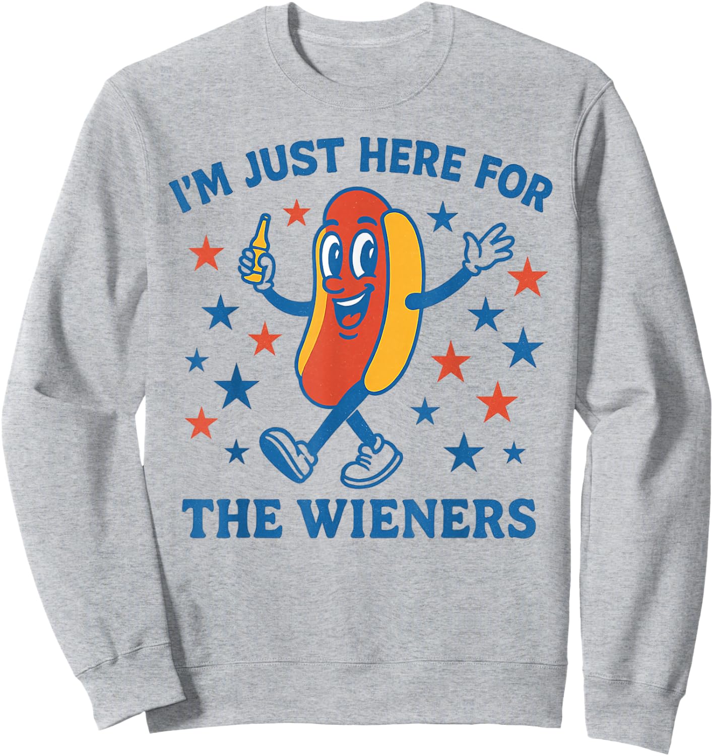 Im Only Here for the Wieners Design Sweatshirt - Sweatshirt | Ash