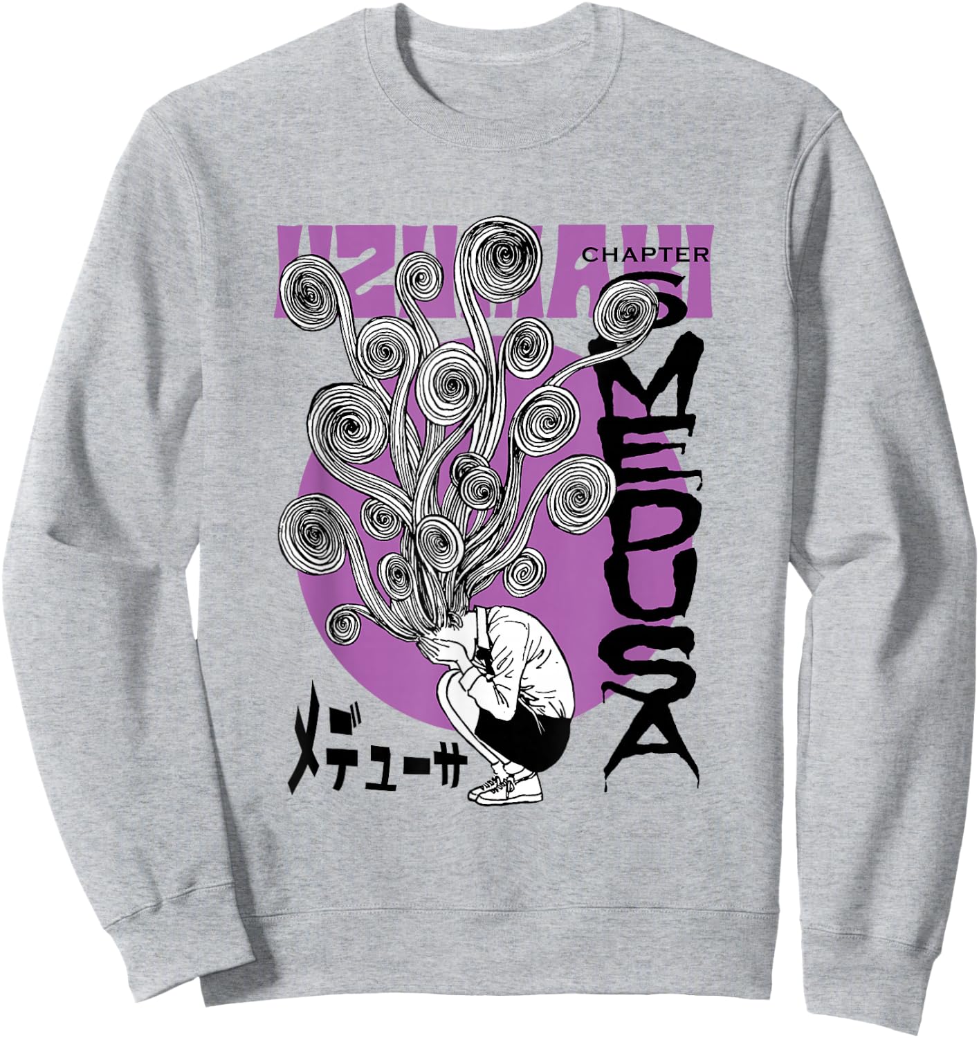 Uzumaki Spiral Hair Sweatshirt - Sweatshirt | Ash