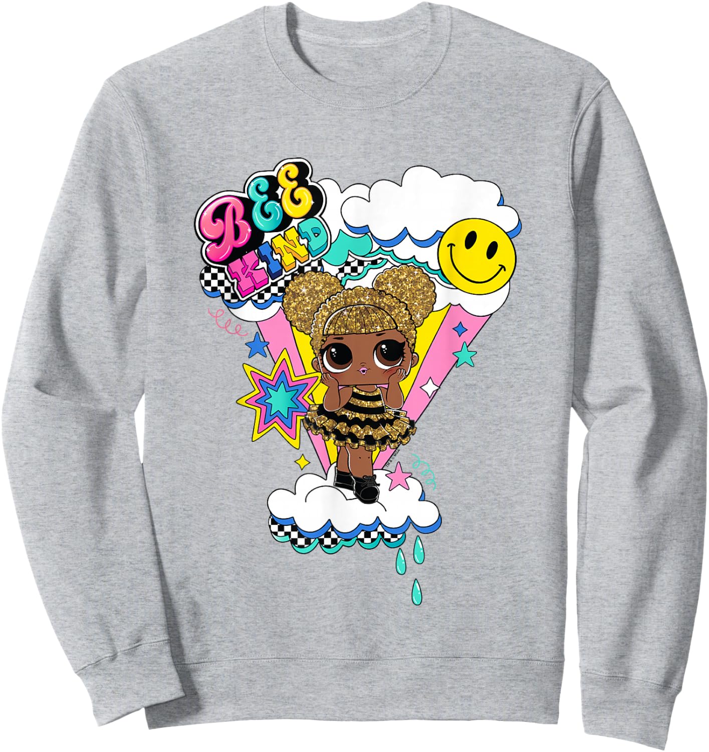 LOL Surprise Bee Kind Queen Bee Cute Logo Sweatshirt - Sweatshirt | Ash