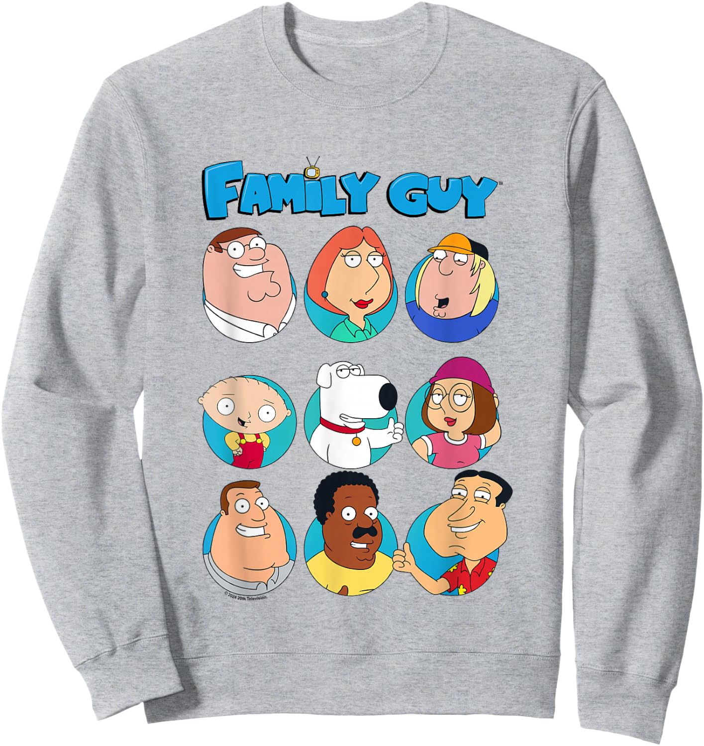 Family Guy Quahog's First Family Group Box Up , Blue, S Sweatshirt - Sweatshirt | Ash