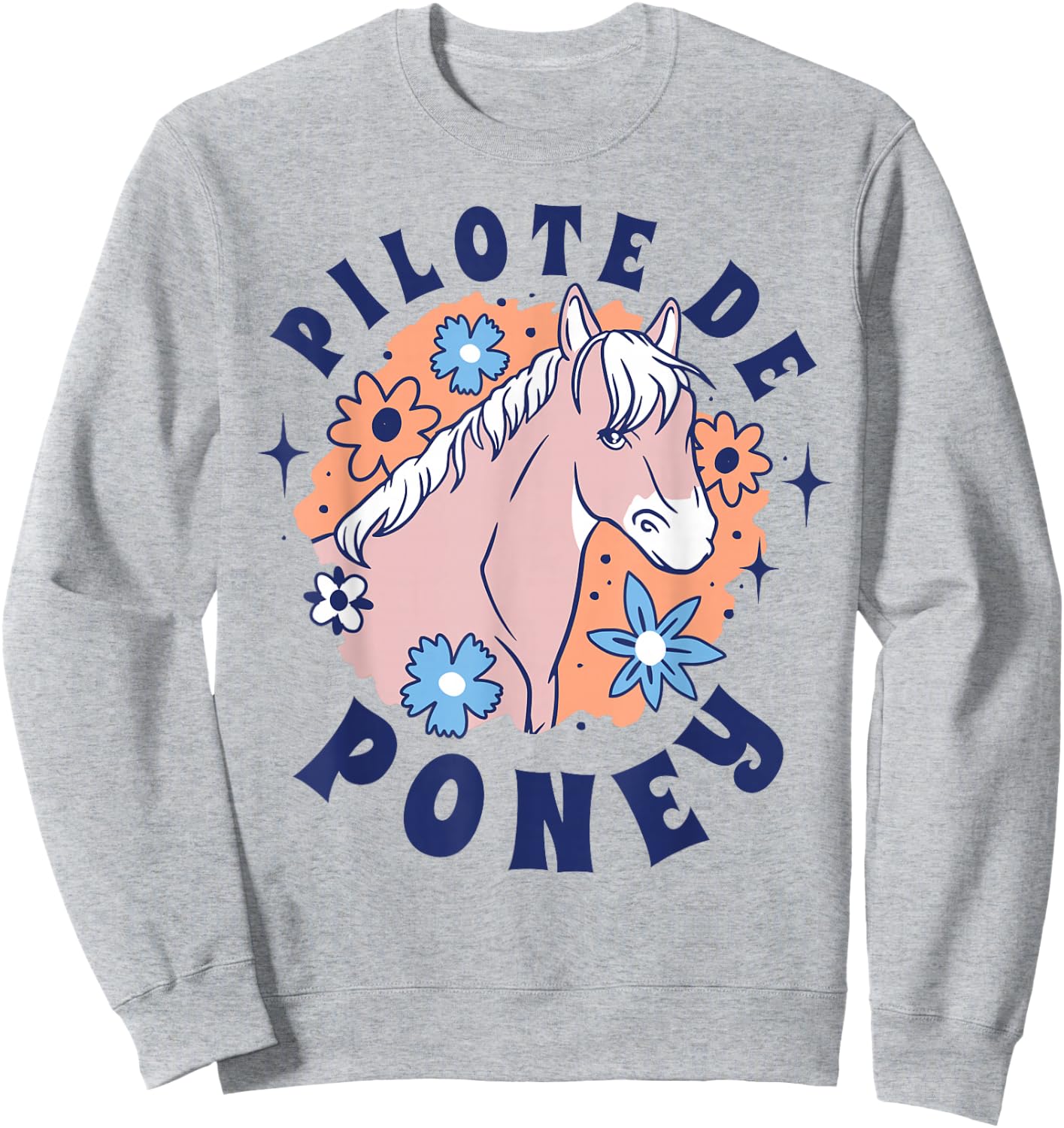Girl Horse Riding Pony Pilot Girl Horses , white, S Sweatshirt - Sweatshirt | Ash