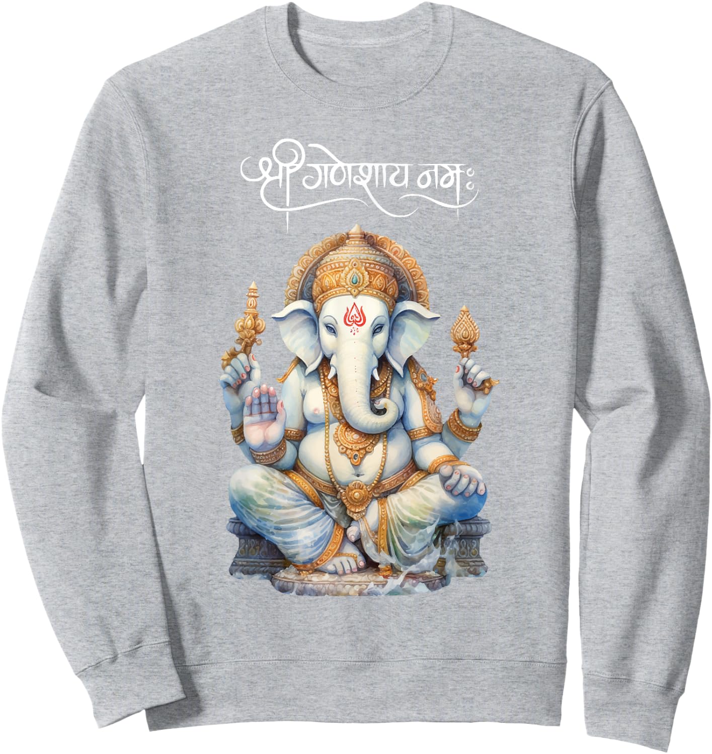 Ganesh Chaturthi-Feierlichkeiten Traditionelle Ganesh Sweatshirt - Sweatshirt | Ash